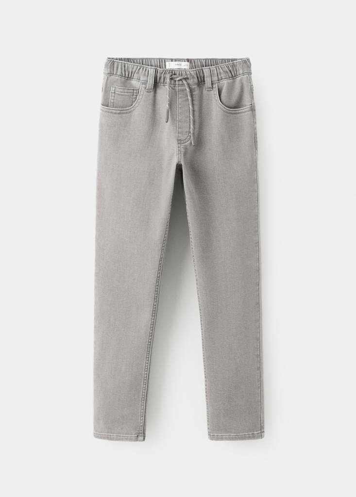 MANGO KIDS - Jean comfy cordon gris denim - 11 - Garçon