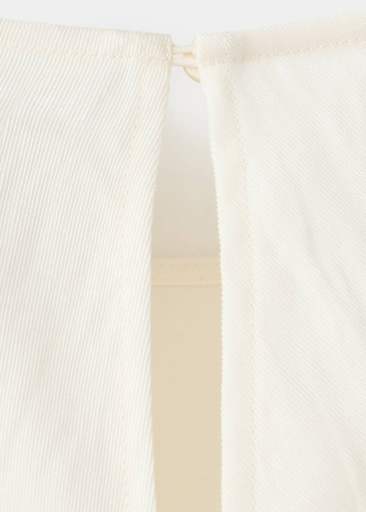 Lyocell dress with pleated waist — Ecru