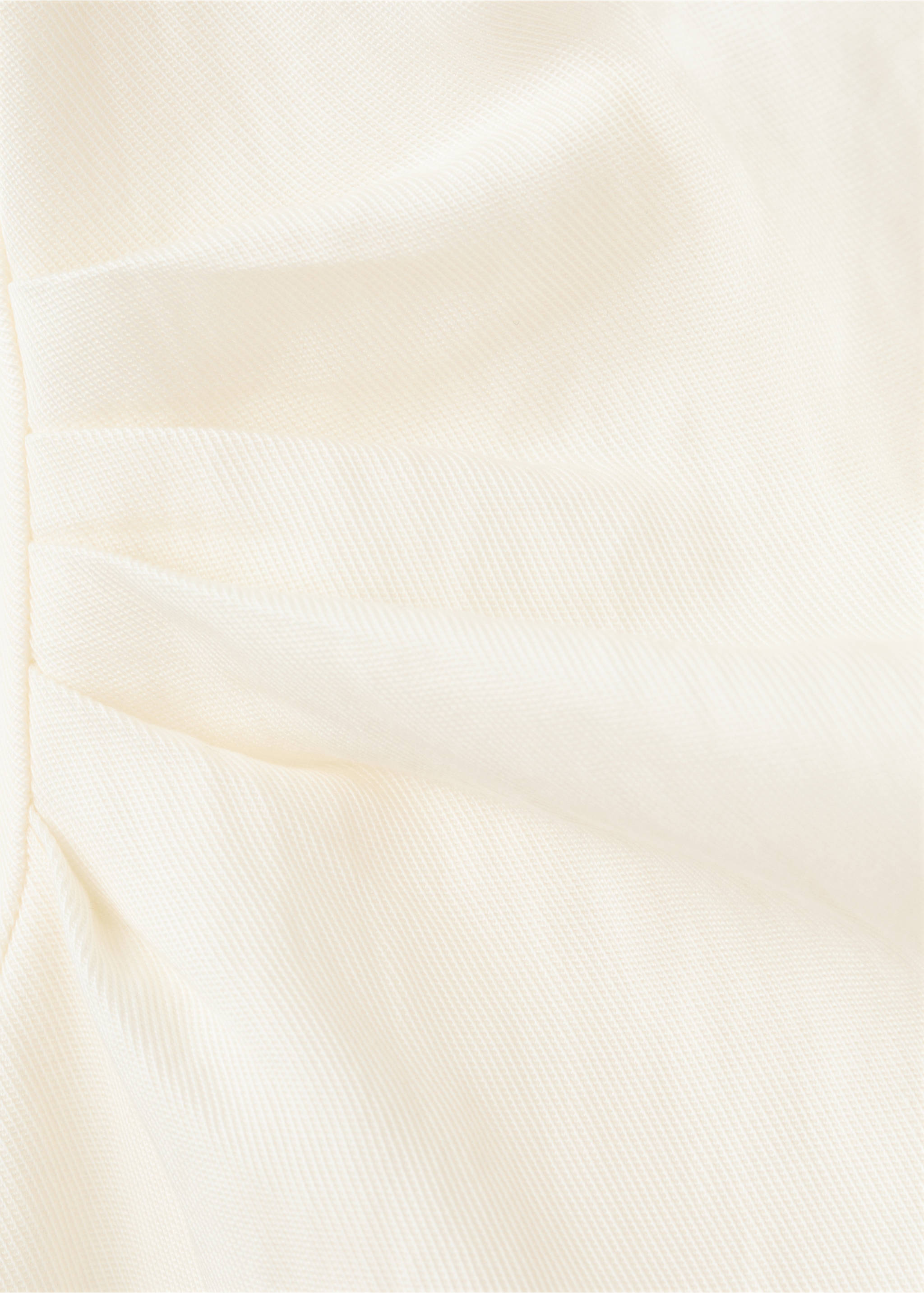 Lyocell dress with pleated waist - Details of the article 0, Ecru. Ref: 27081242-00.