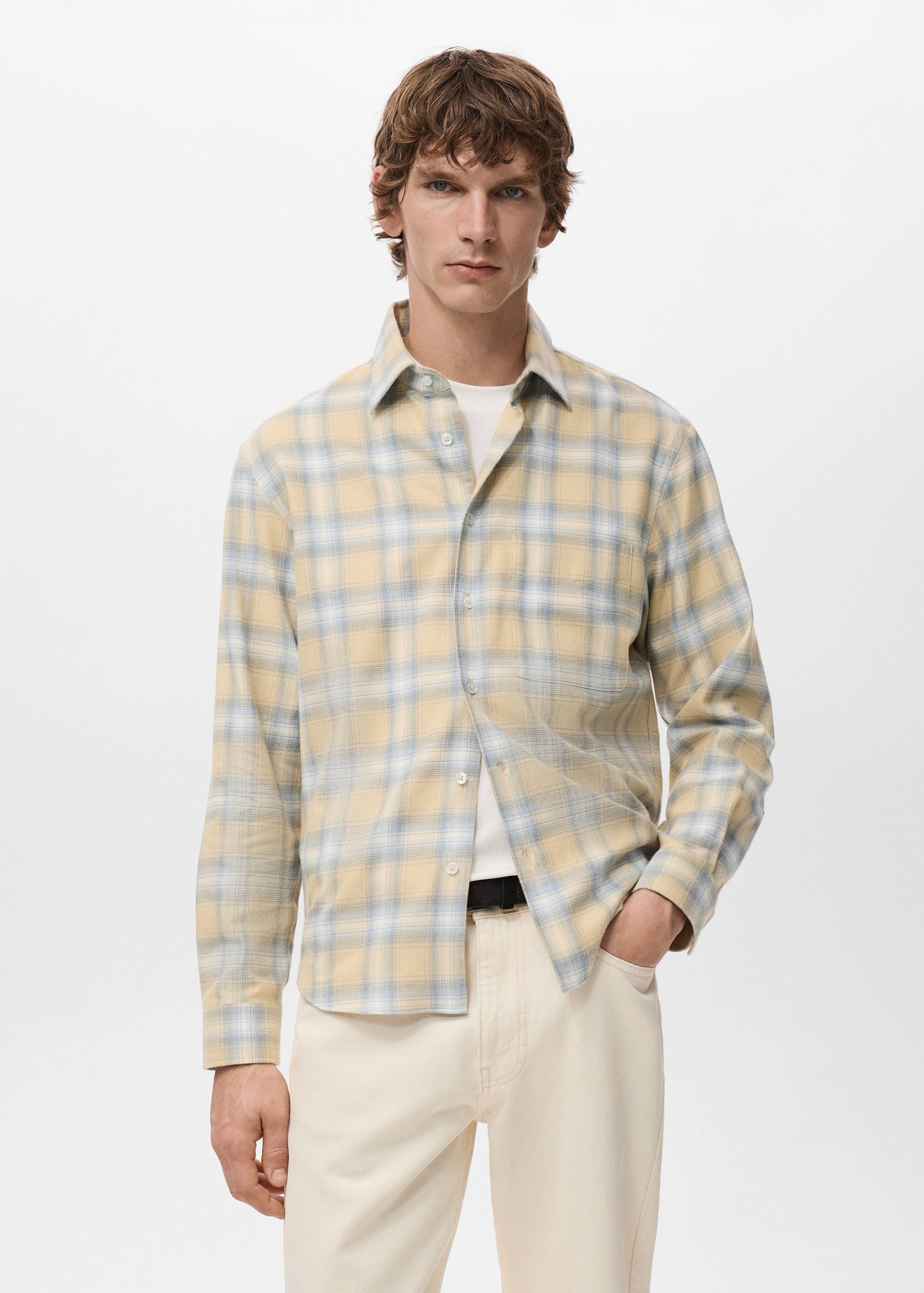 100% cotton flannel checkered shirt - Medium plane