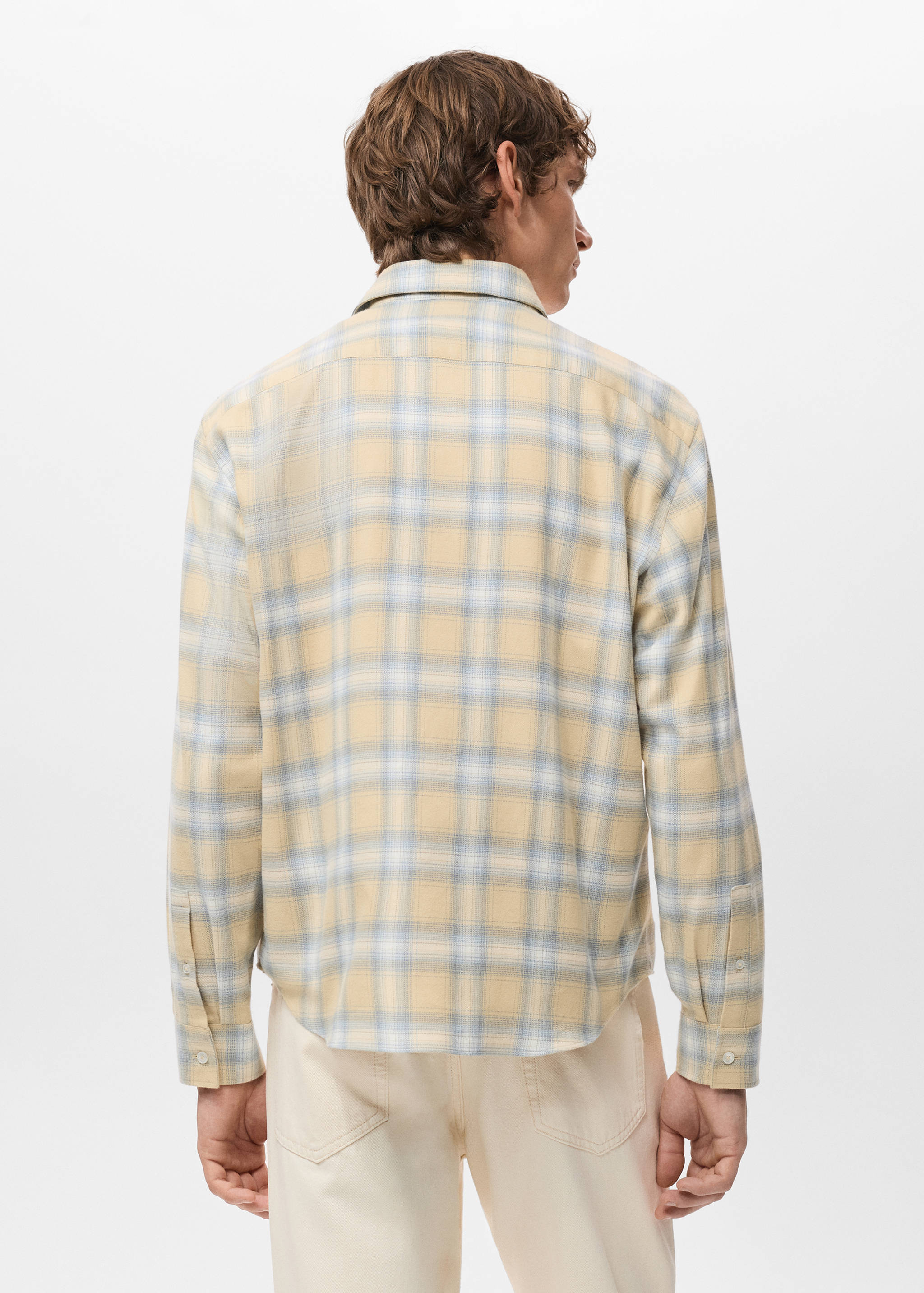 100% cotton flannel checkered shirt - Reverse of the article