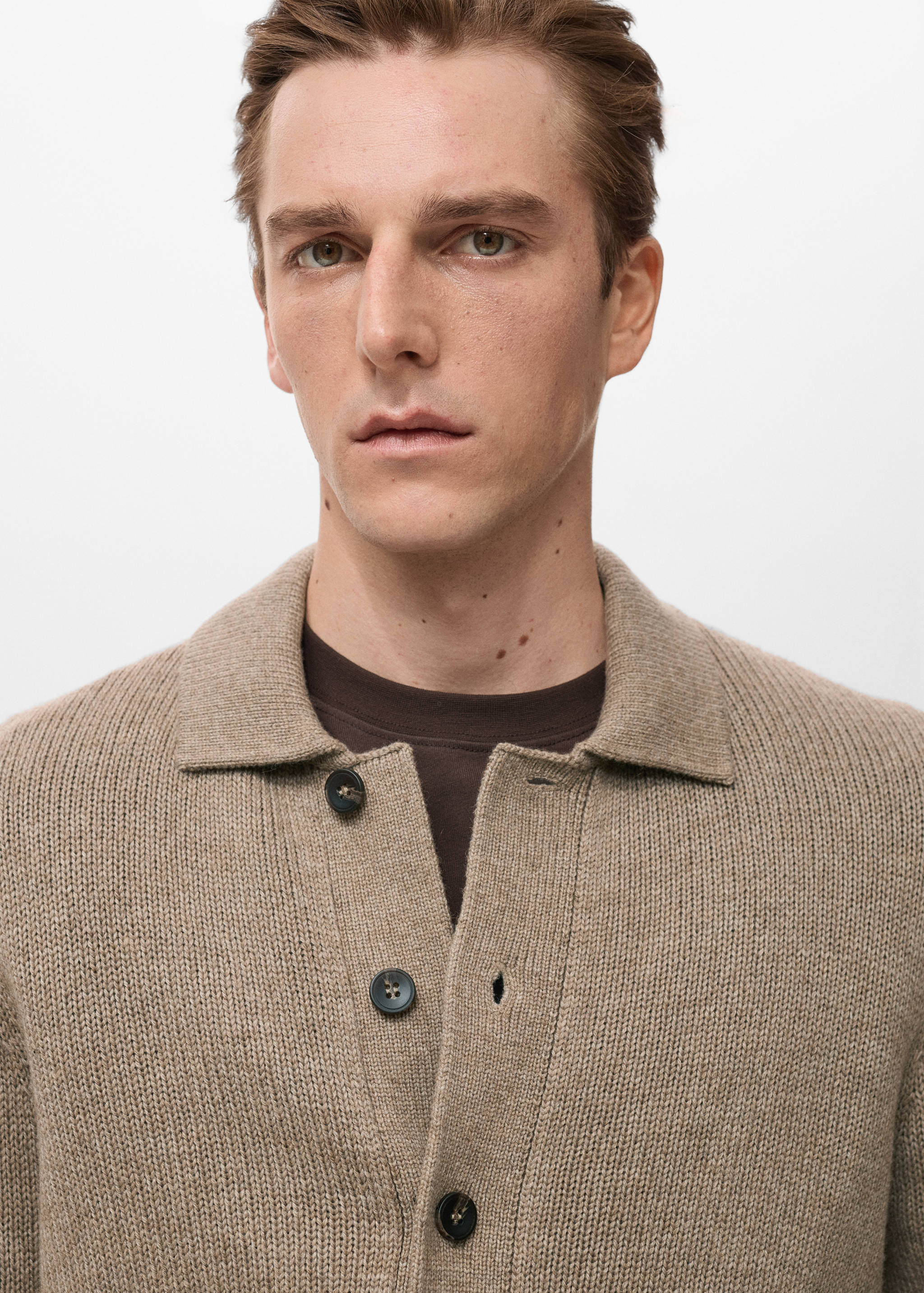 Knitted wool blend cardigan - Details of the article 1