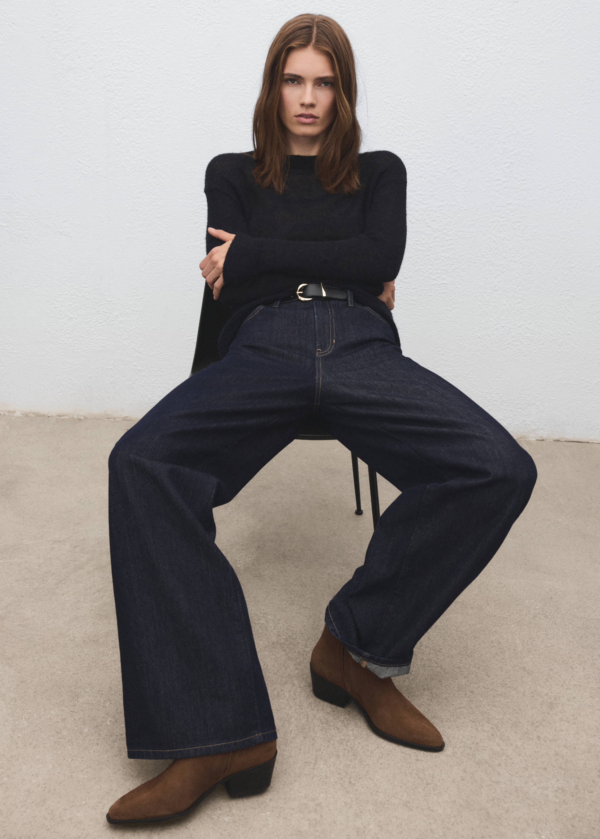 Heel suede ankle boot - General plane