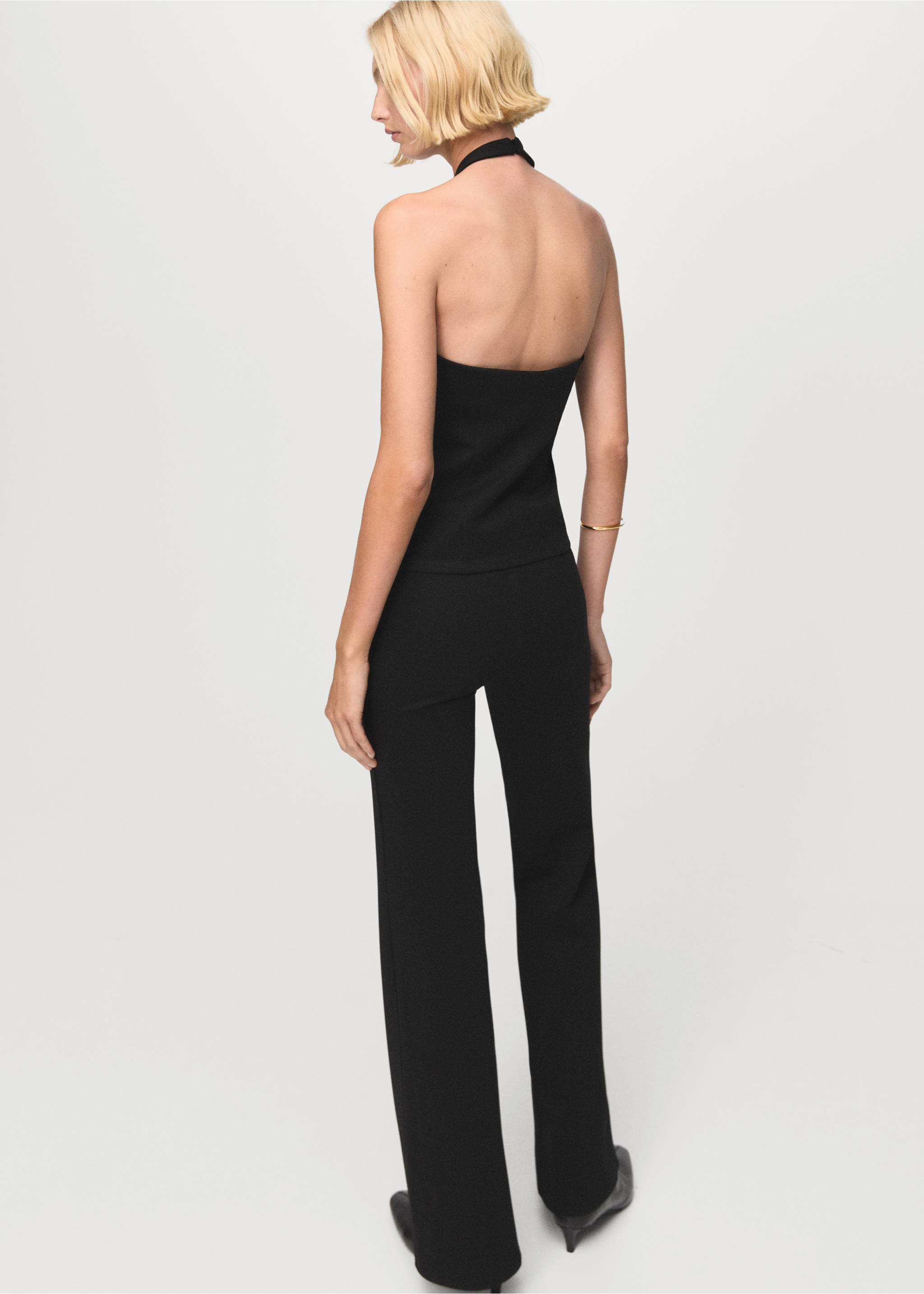 Leggings with seam detail - Reverse of the article, Black. Ref: 27081251-00.