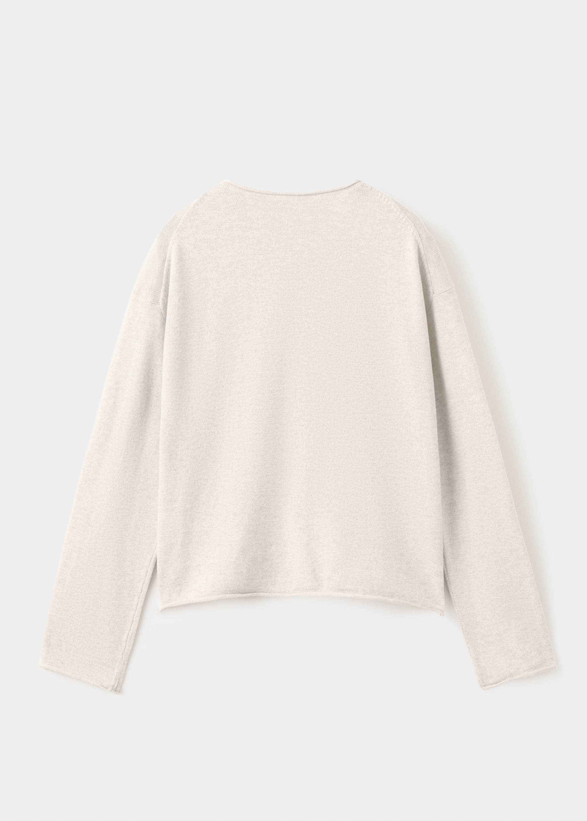 Long sleeves knit cardigan - Reverse of the article