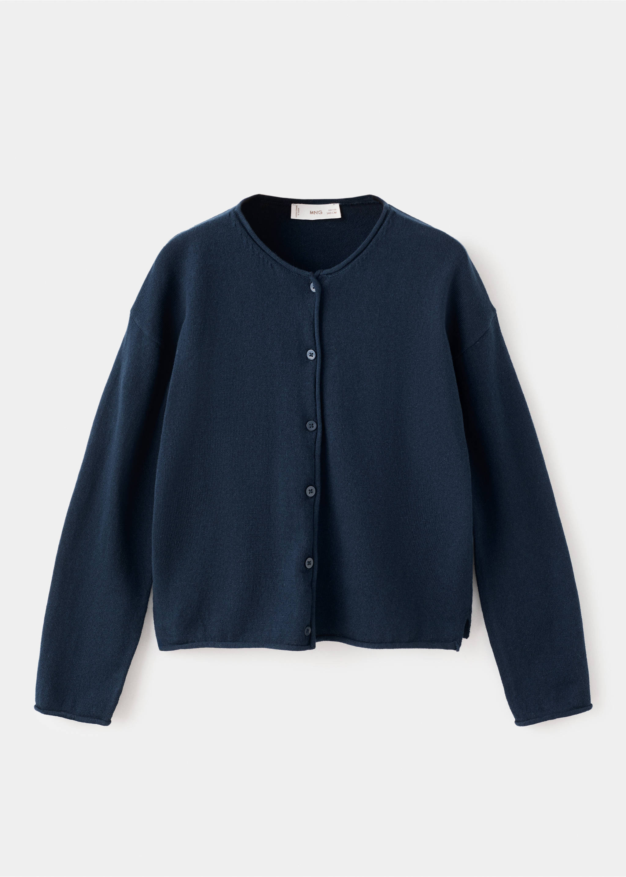 Long sleeves knit cardigan - Article without model, Navy. Ref: 27081252-00.