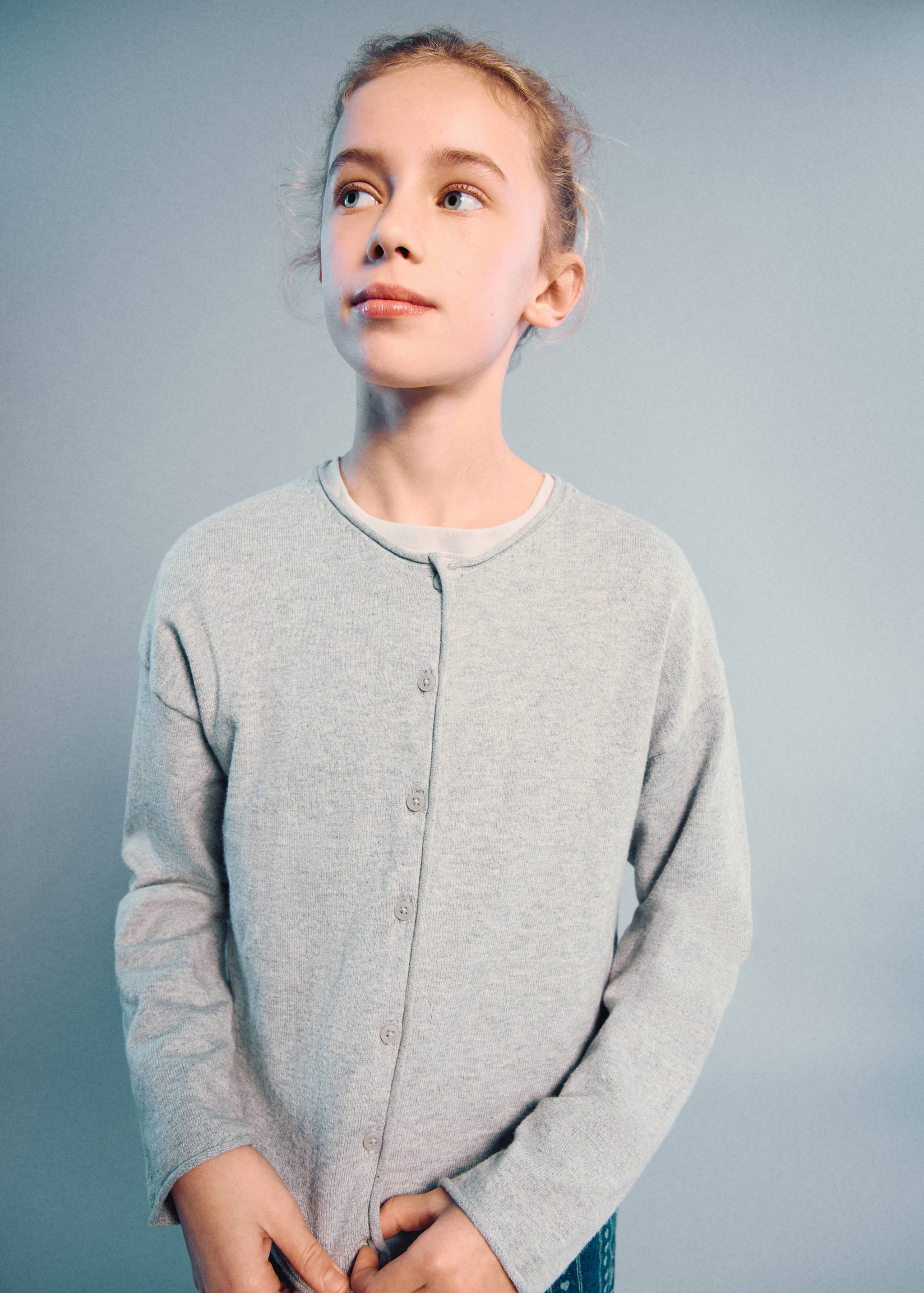 Long sleeves knit cardigan - Medium plane