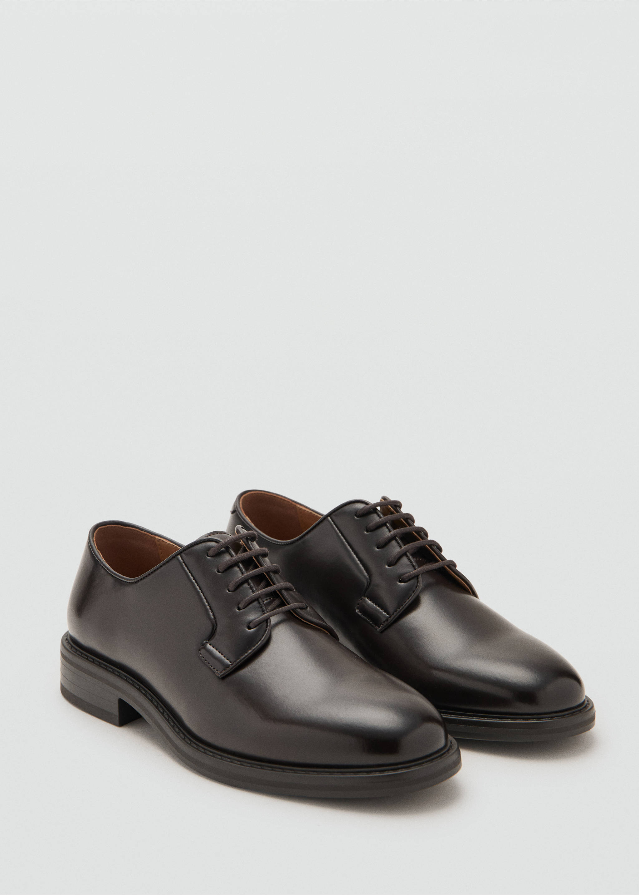 Zapato traje blucher - Plano medio, Marrón. Ref: 27081254-00.