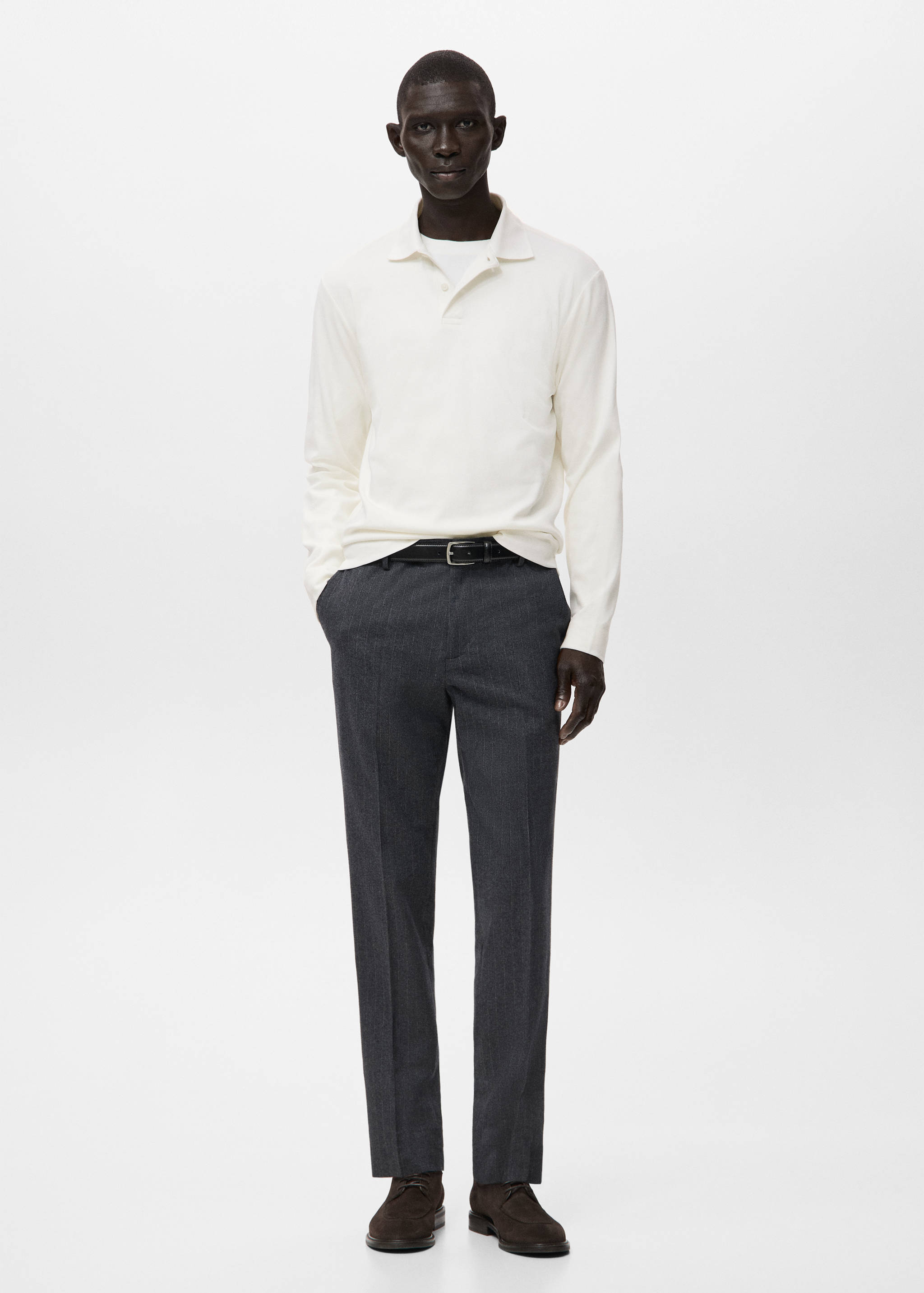 Regular-fit knitted polo sweater - General plane