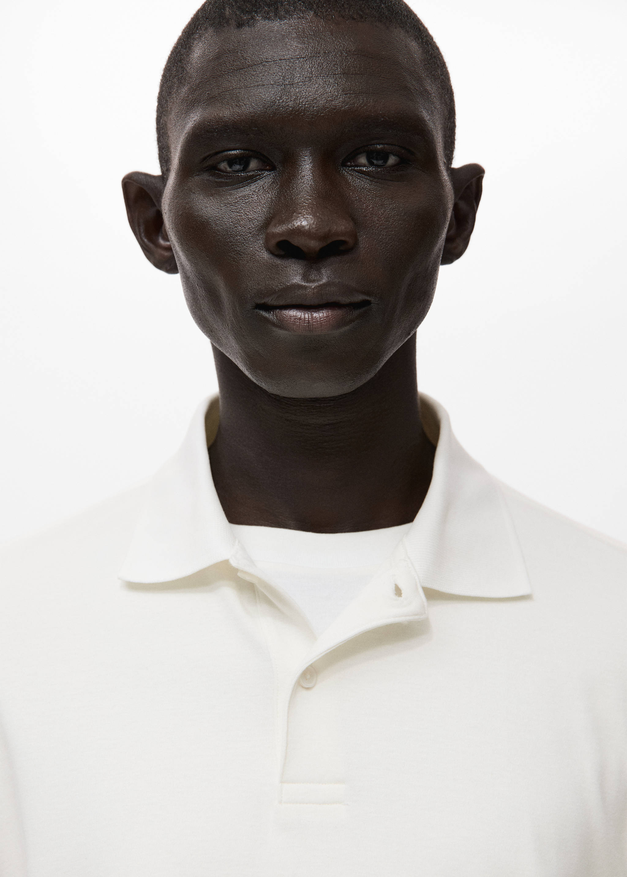 Regular-fit knitted polo sweater - Details of the article 1