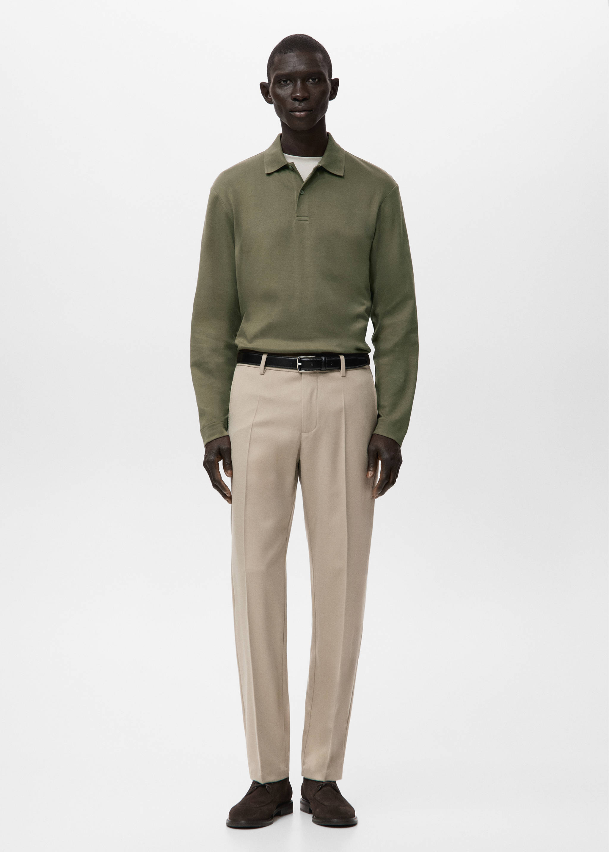 Regular-fit knitted polo sweater - General plane