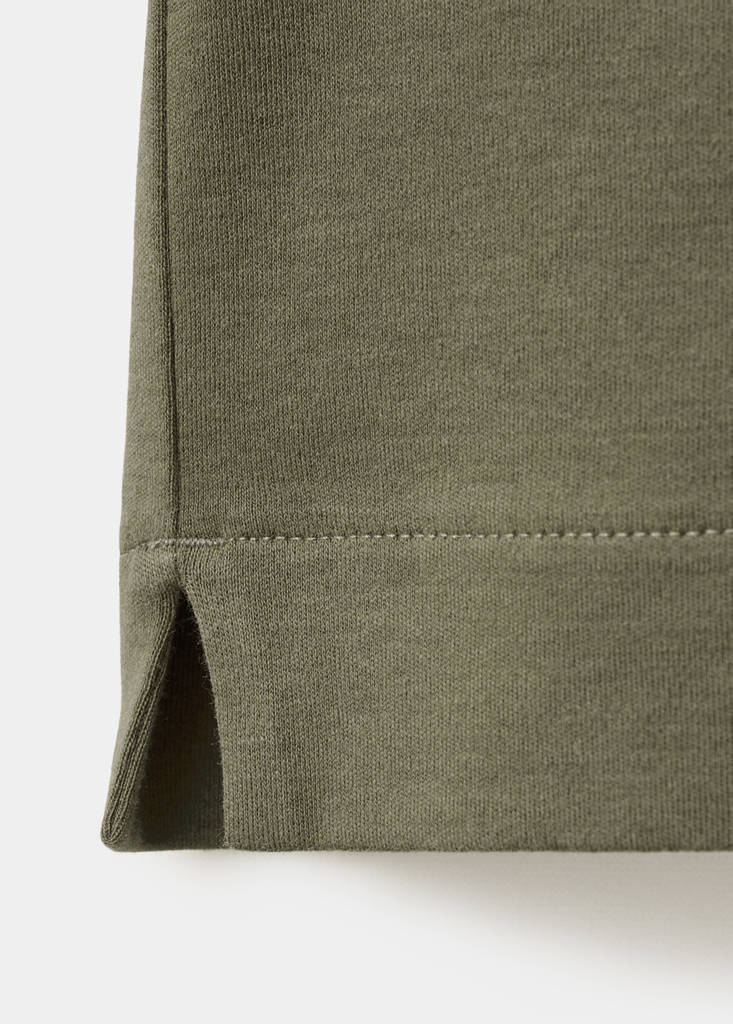Regular-fit knitted polo sweater — Medium Brown