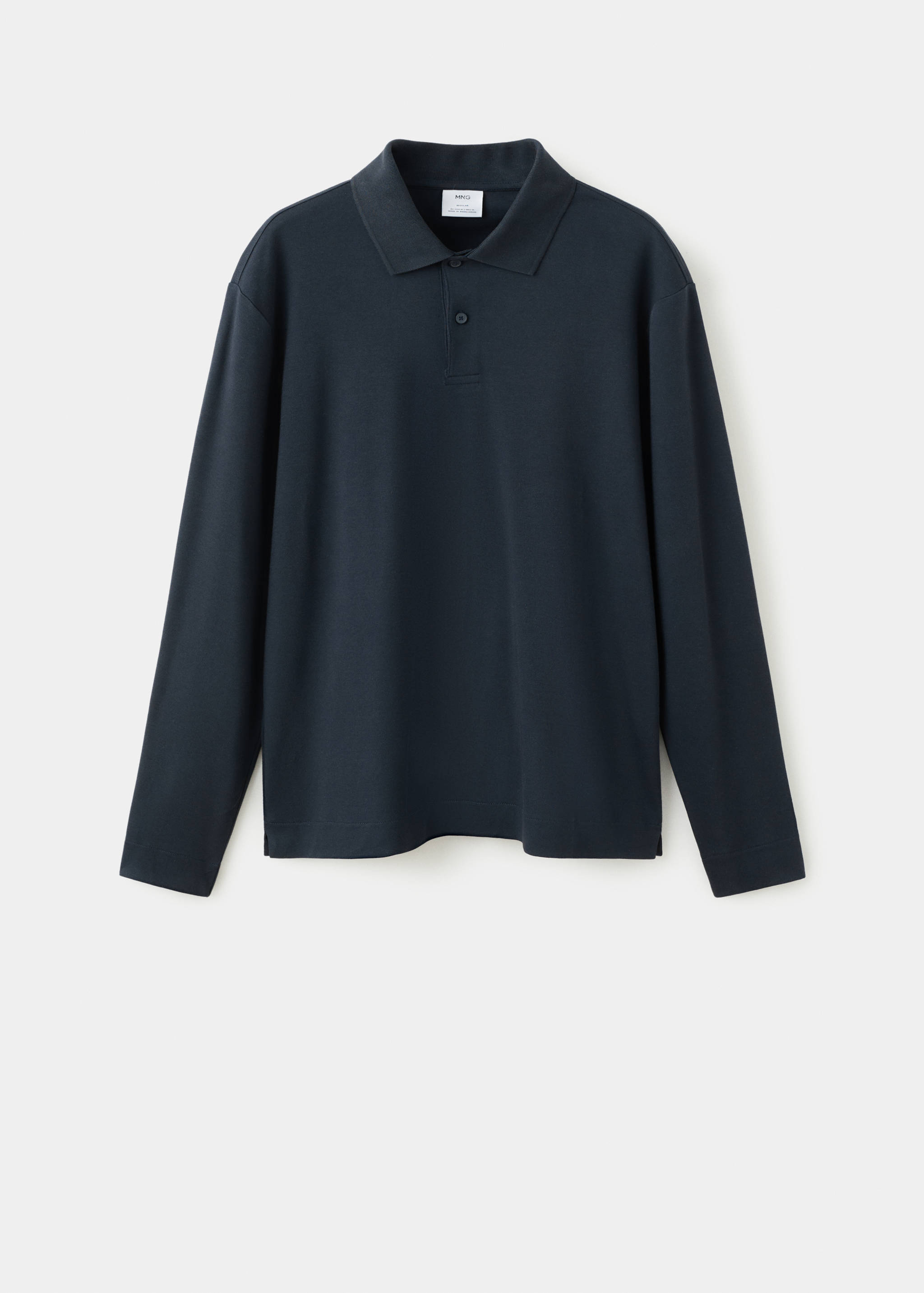 Regular-fit knitted polo sweater - Article without model