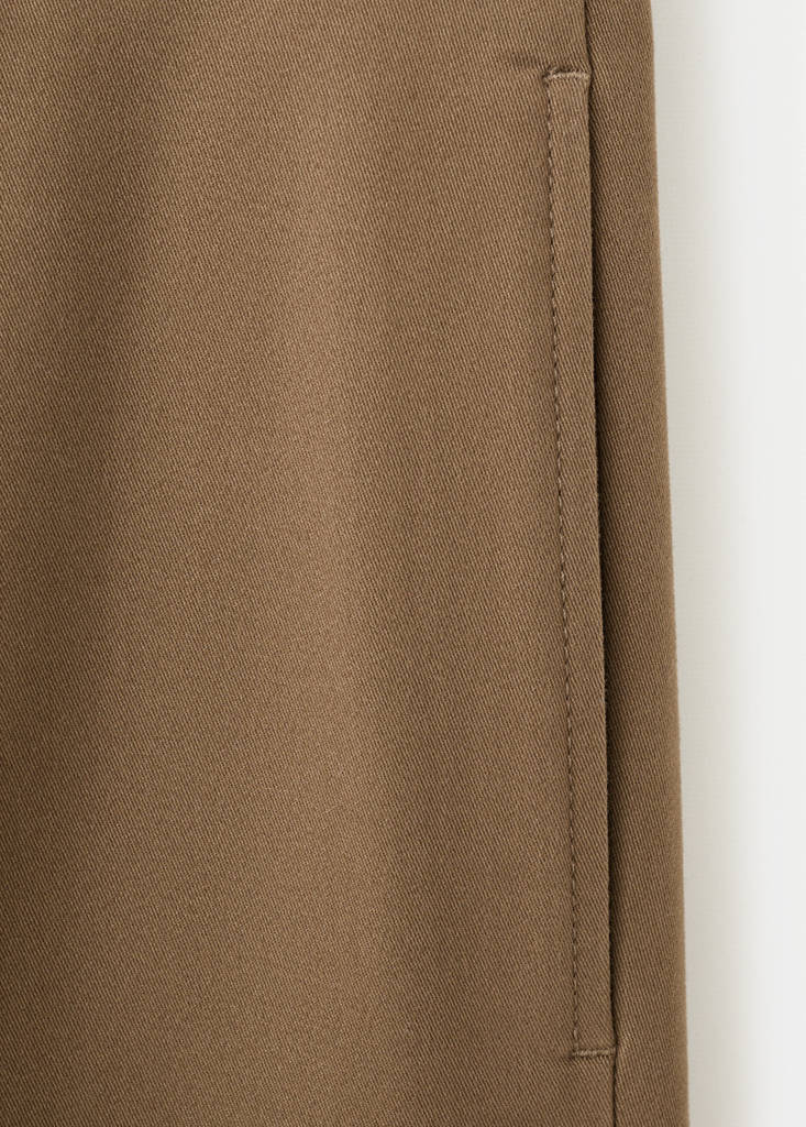 Regular-fit cotton trousers — Chocolate