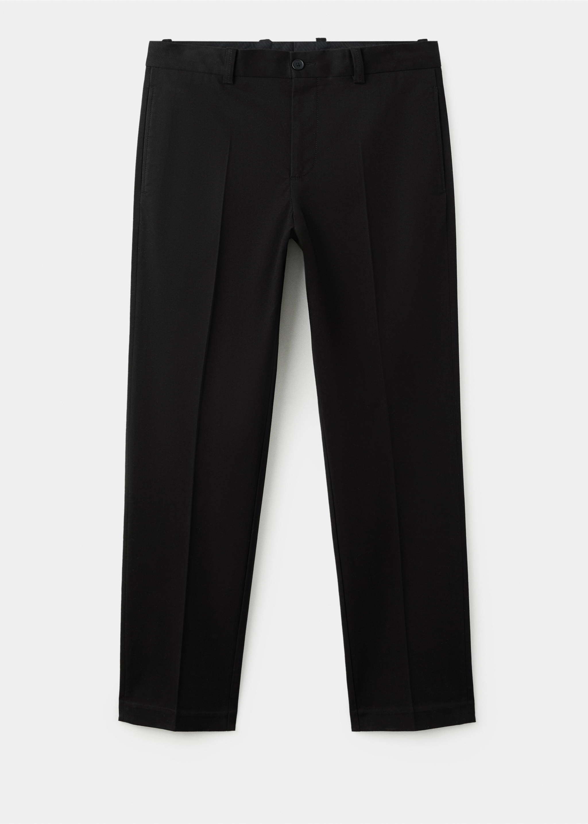 Regular-fit cotton trousers - Article without model, Black. Ref: 27081257-00.