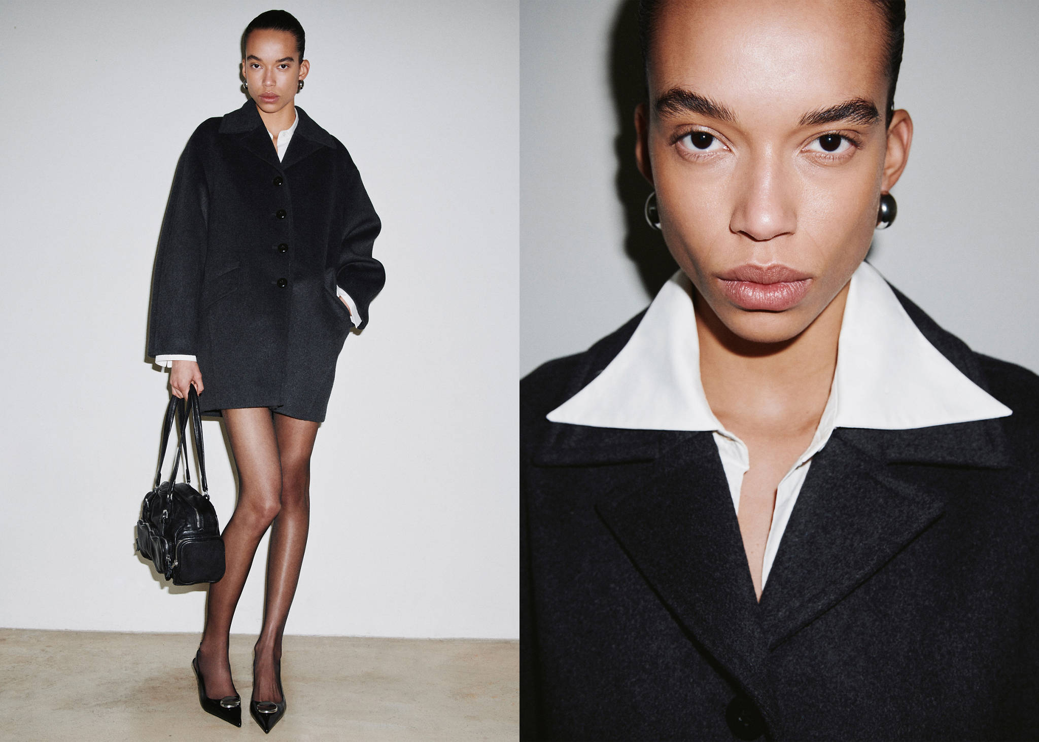 Wool-blend coat with button fastening - Women | MANGO United Kingdom
