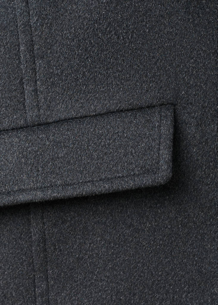 Wool-blend coat with button fastening — Grey