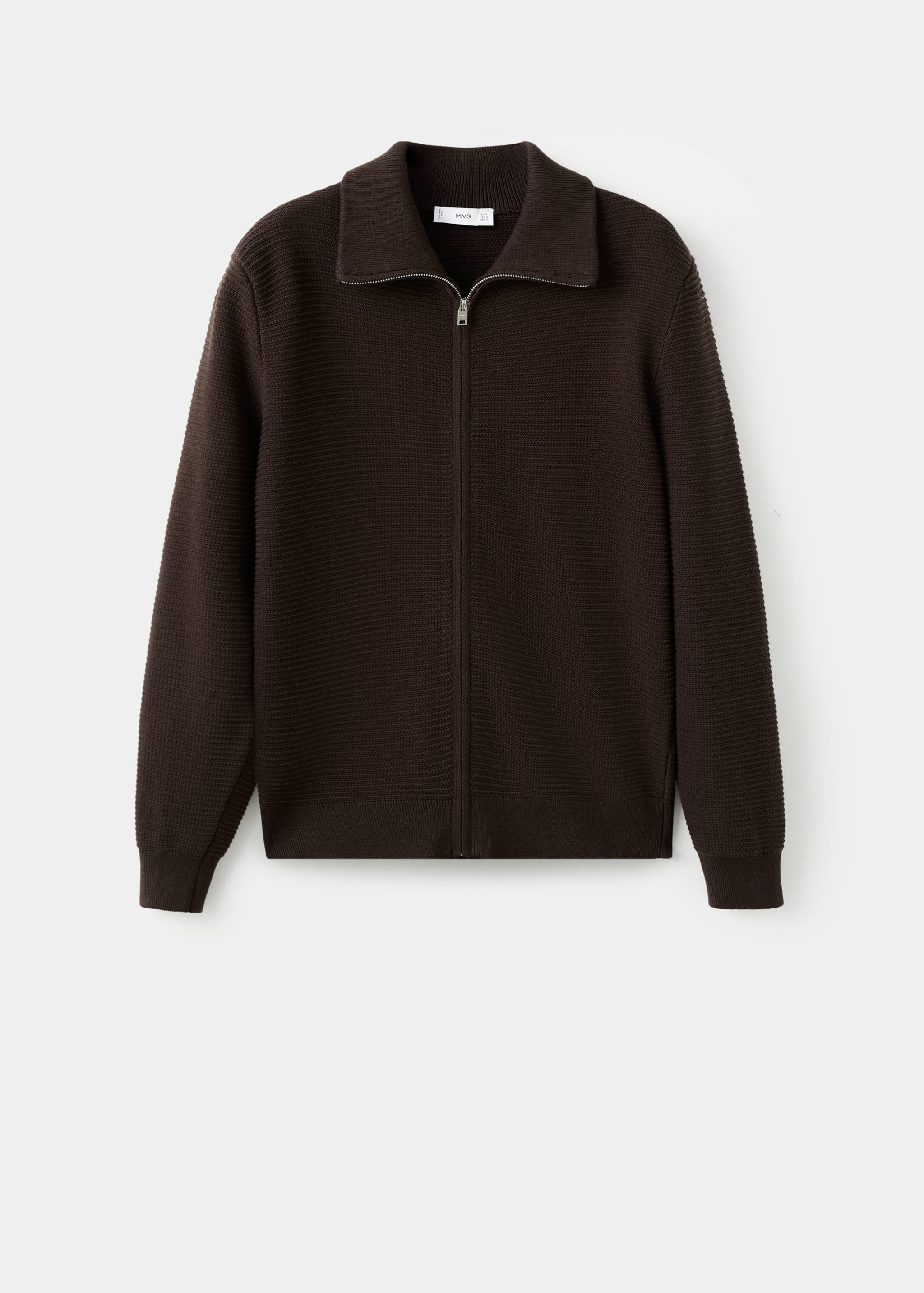 Cárdigan punto estructura cremallera - Artículo sin modelo