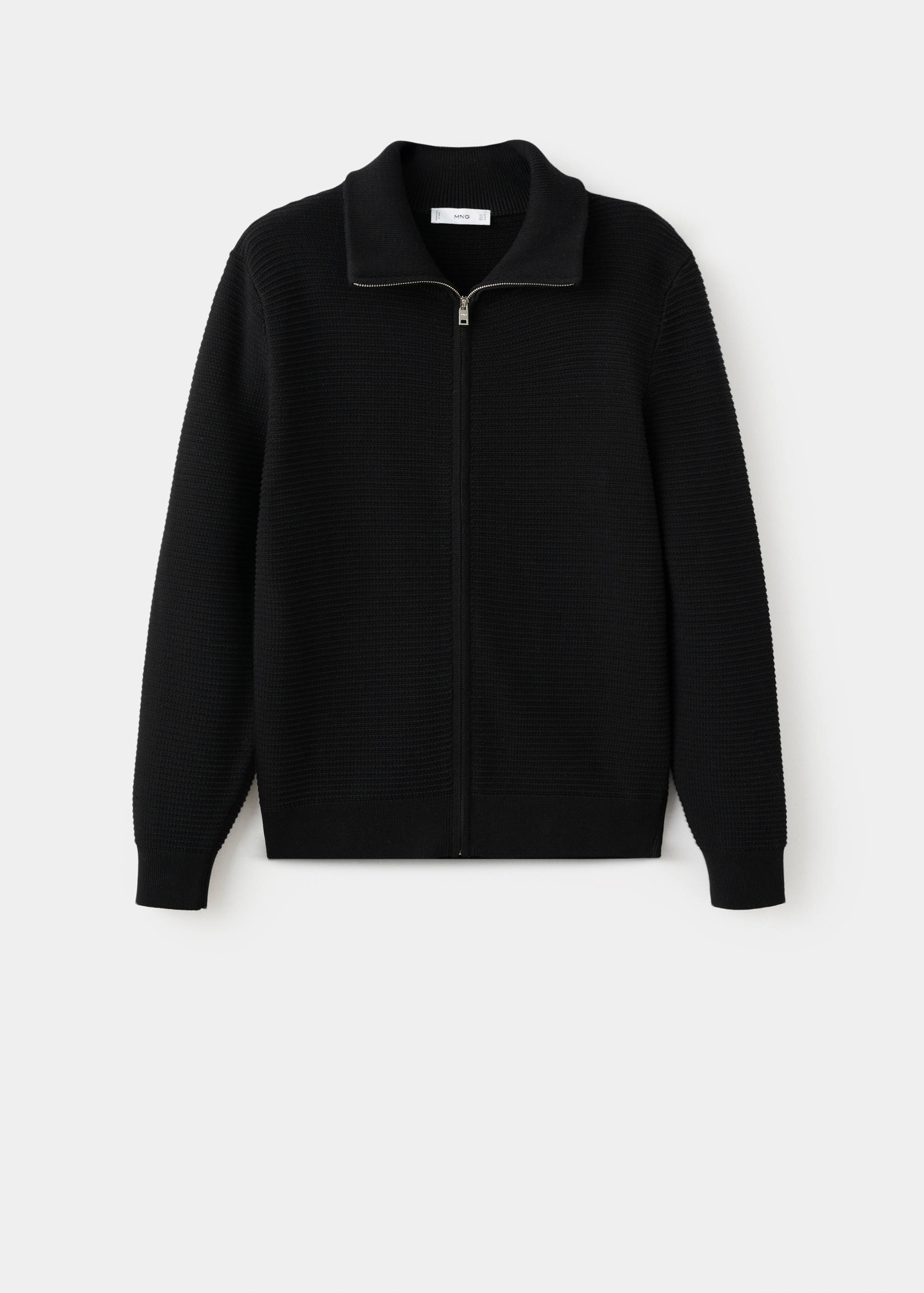 Cárdigan punto estructura cremallera - Artículo sin modelo