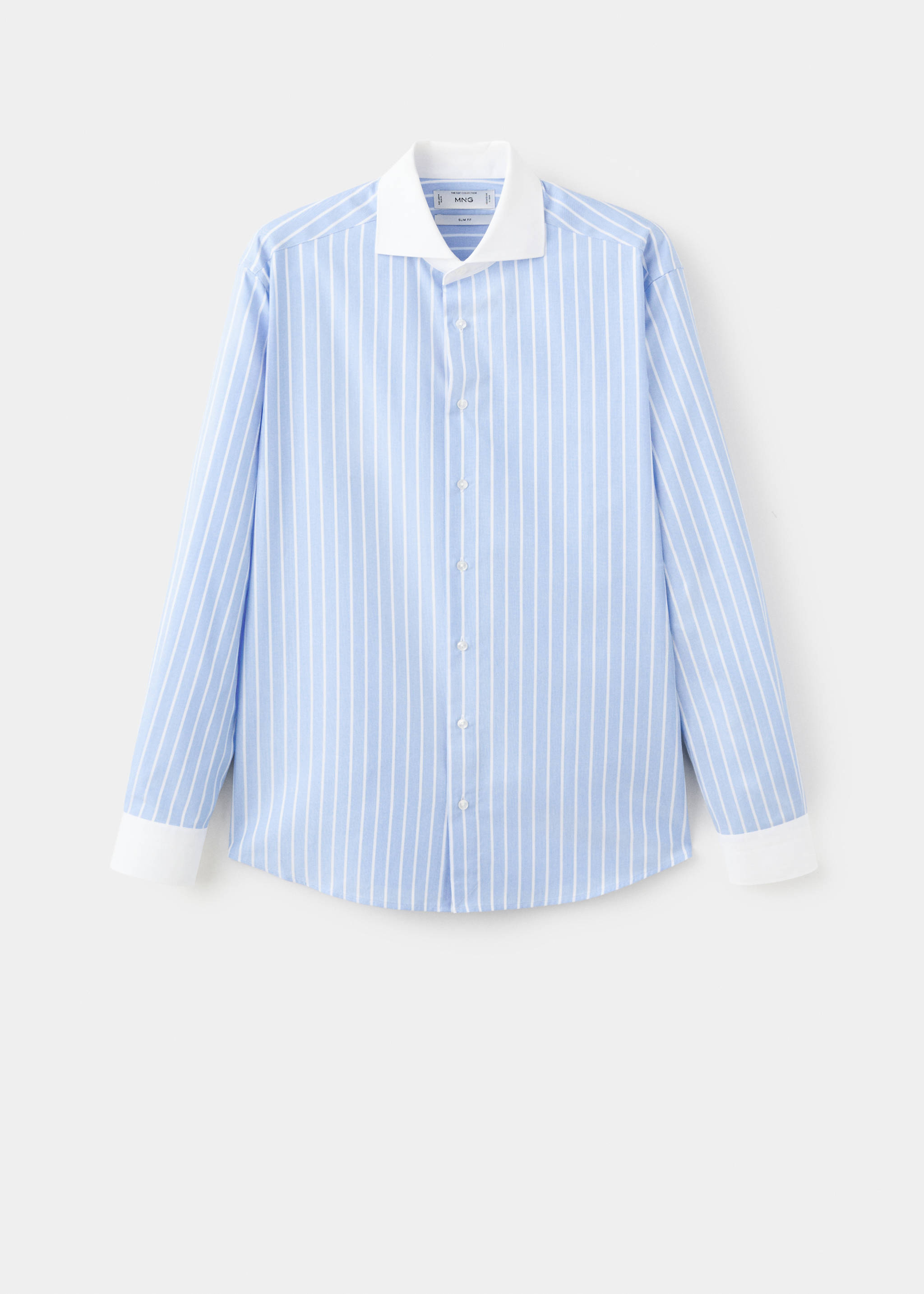 Striped-print slim-fit suit shirt - Article without model
