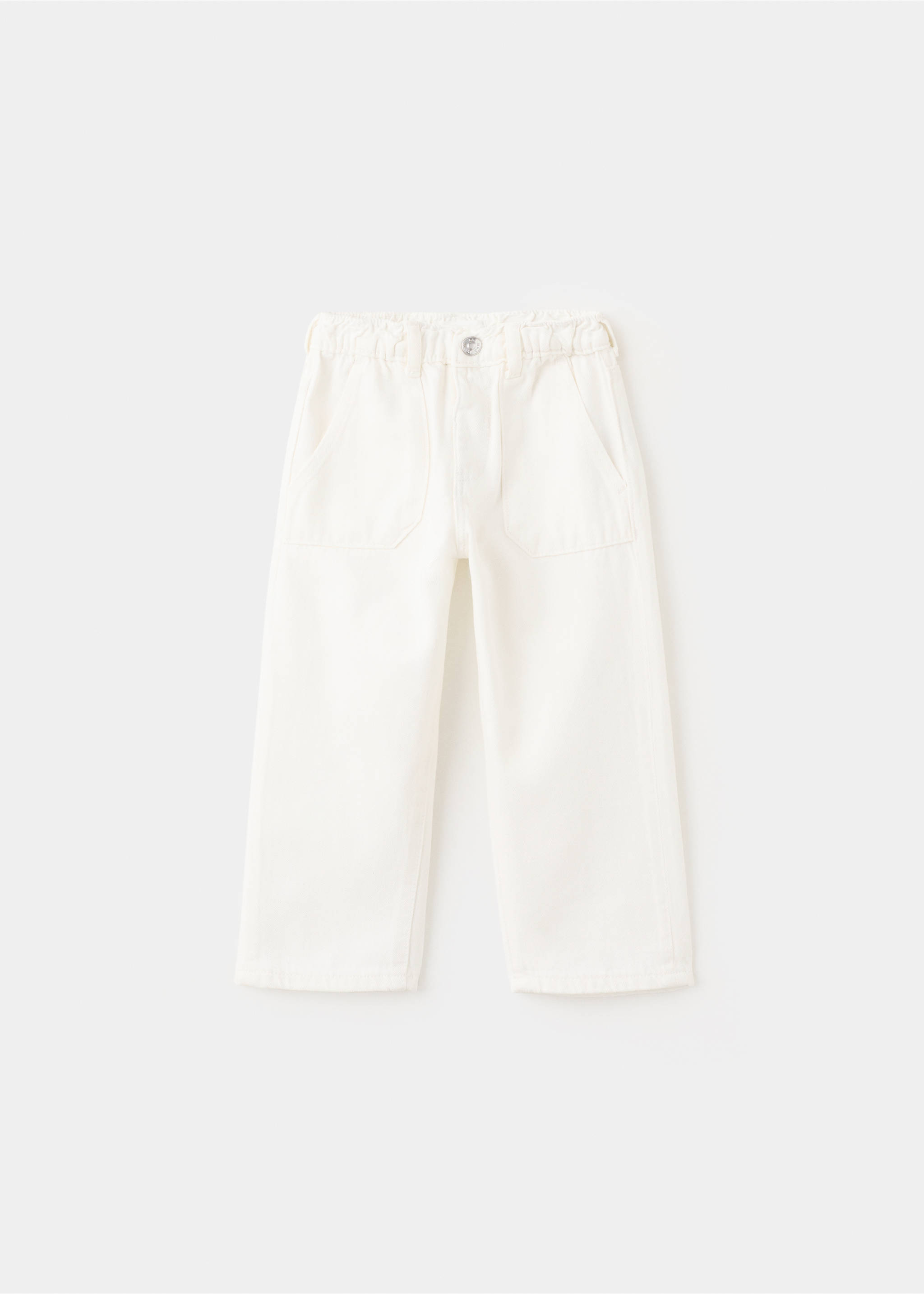 Jeans rectos cintura goma - Artículo sin modelo, Blanco. Ref: 27081261-00.