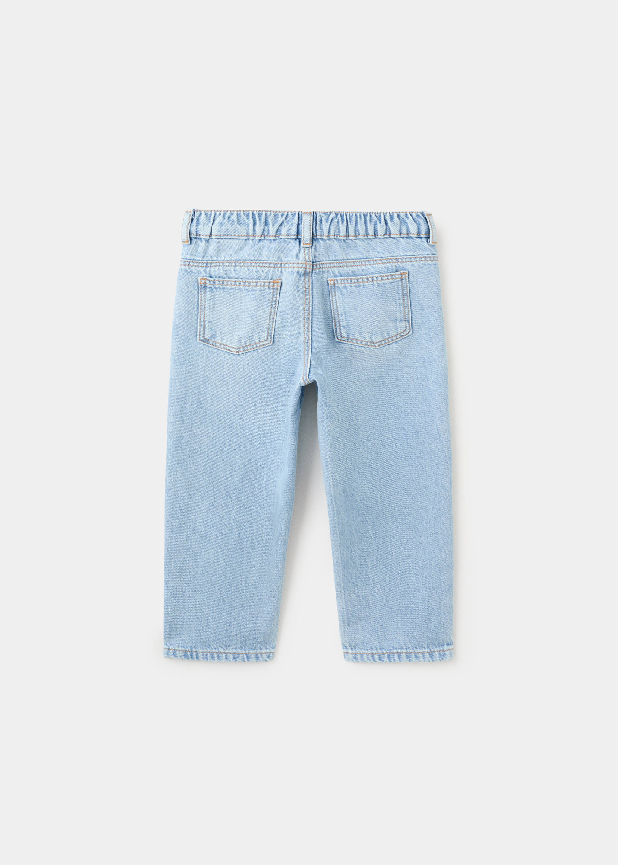 Straight jeans with elasticated waistband - Reverse of the article