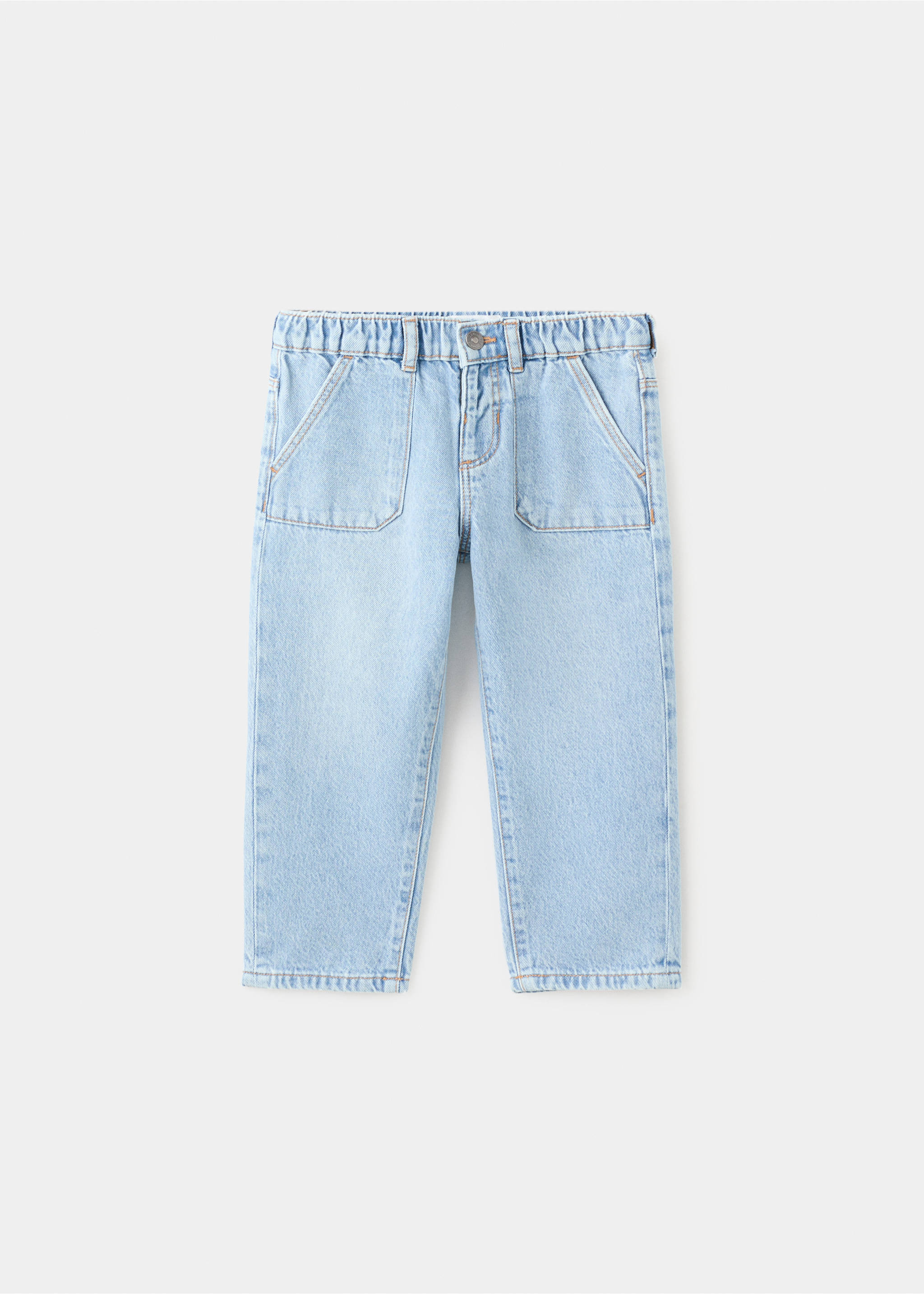 Jeans rectos cintura goma - Artículo sin modelo, Azul claro. Ref: 27081261-00.