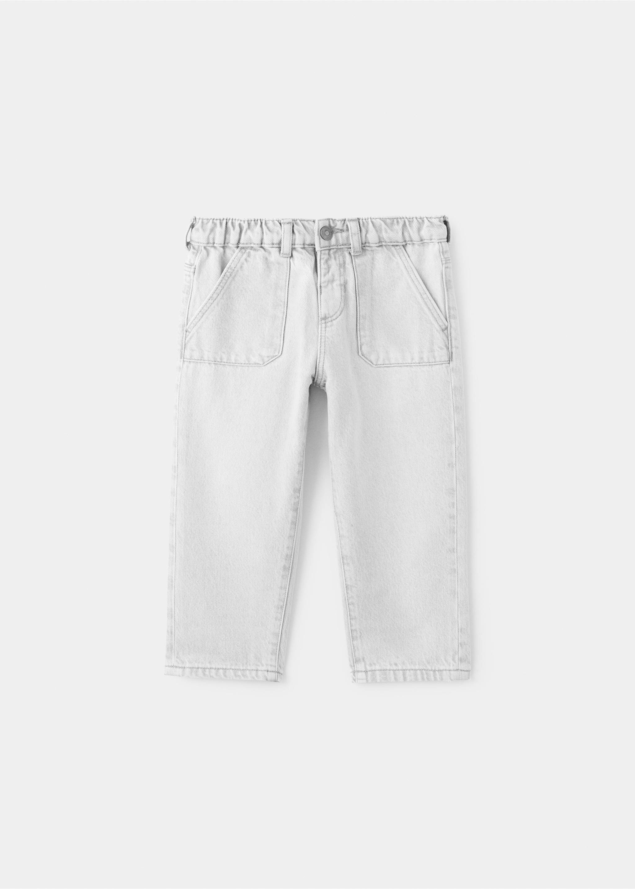 Jeans rectos cintura goma - Artículo sin modelo, Gris. Ref: 27081261-00.