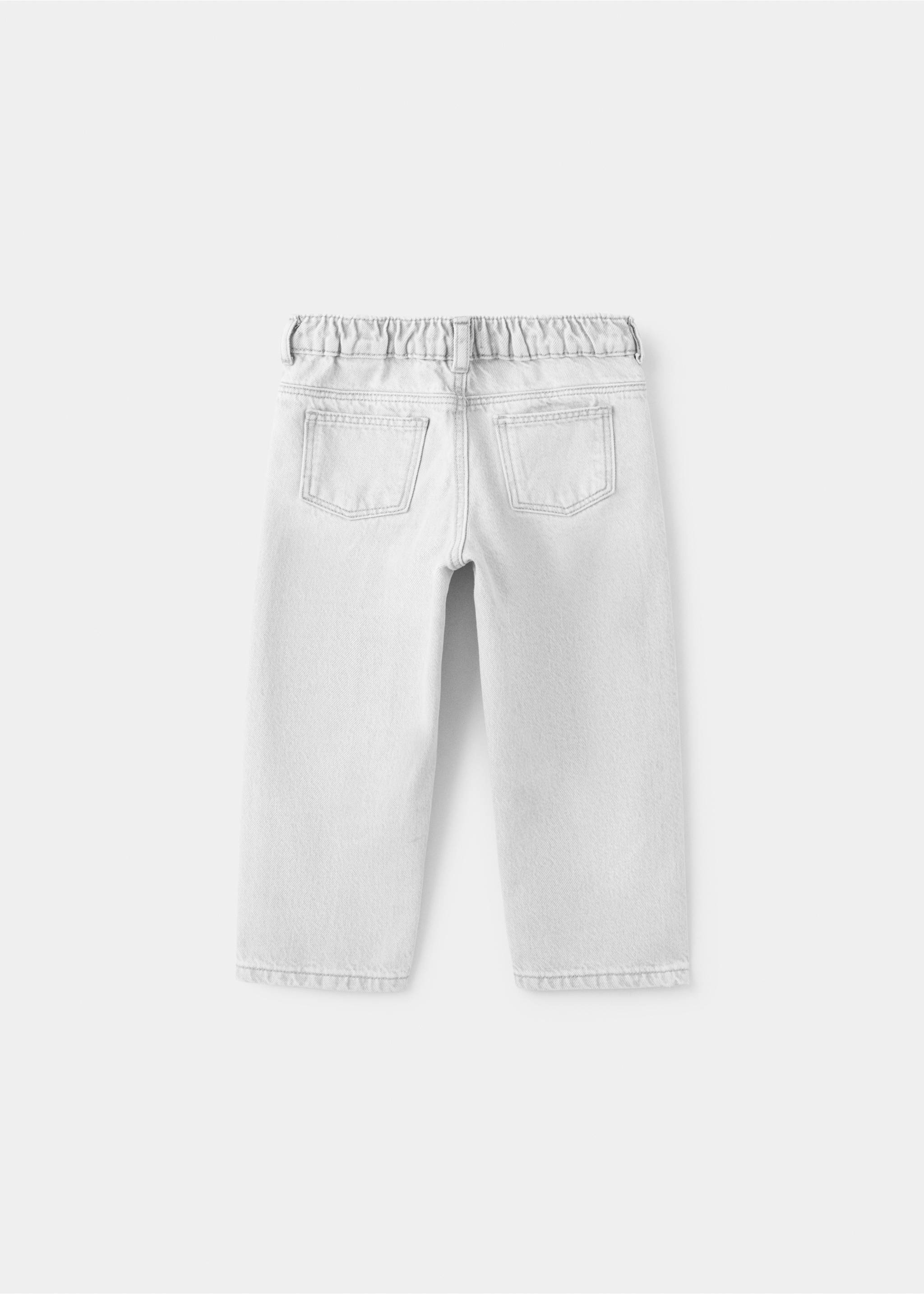 Jeans rectos cintura goma - Reverso del artículo, Gris. Ref: 27081261-00.