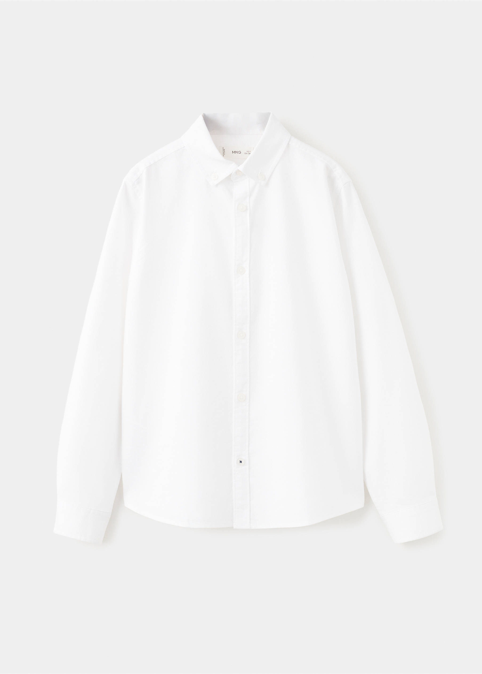 Oxford cotton shirt - Article without model, White. Ref: 27081263-00.
