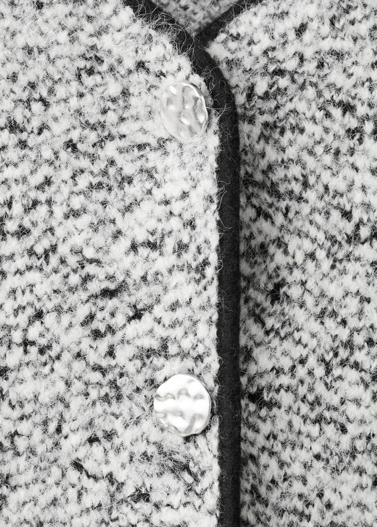 Flecked cotton-blend jacket — Black