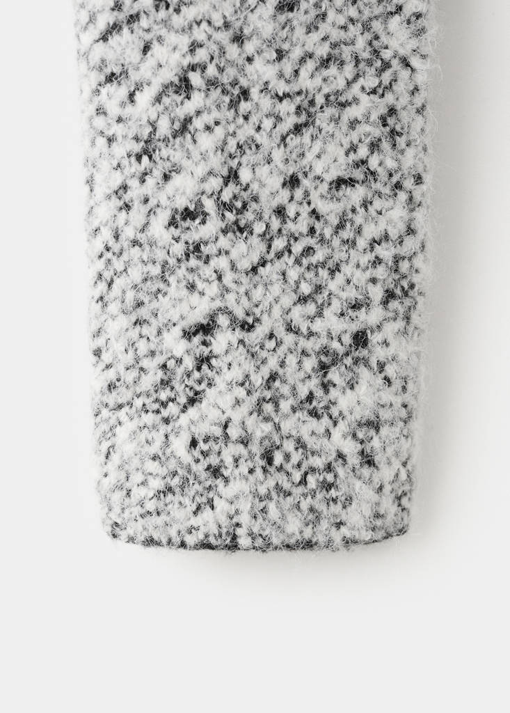 Flecked cotton-blend jacket — Black