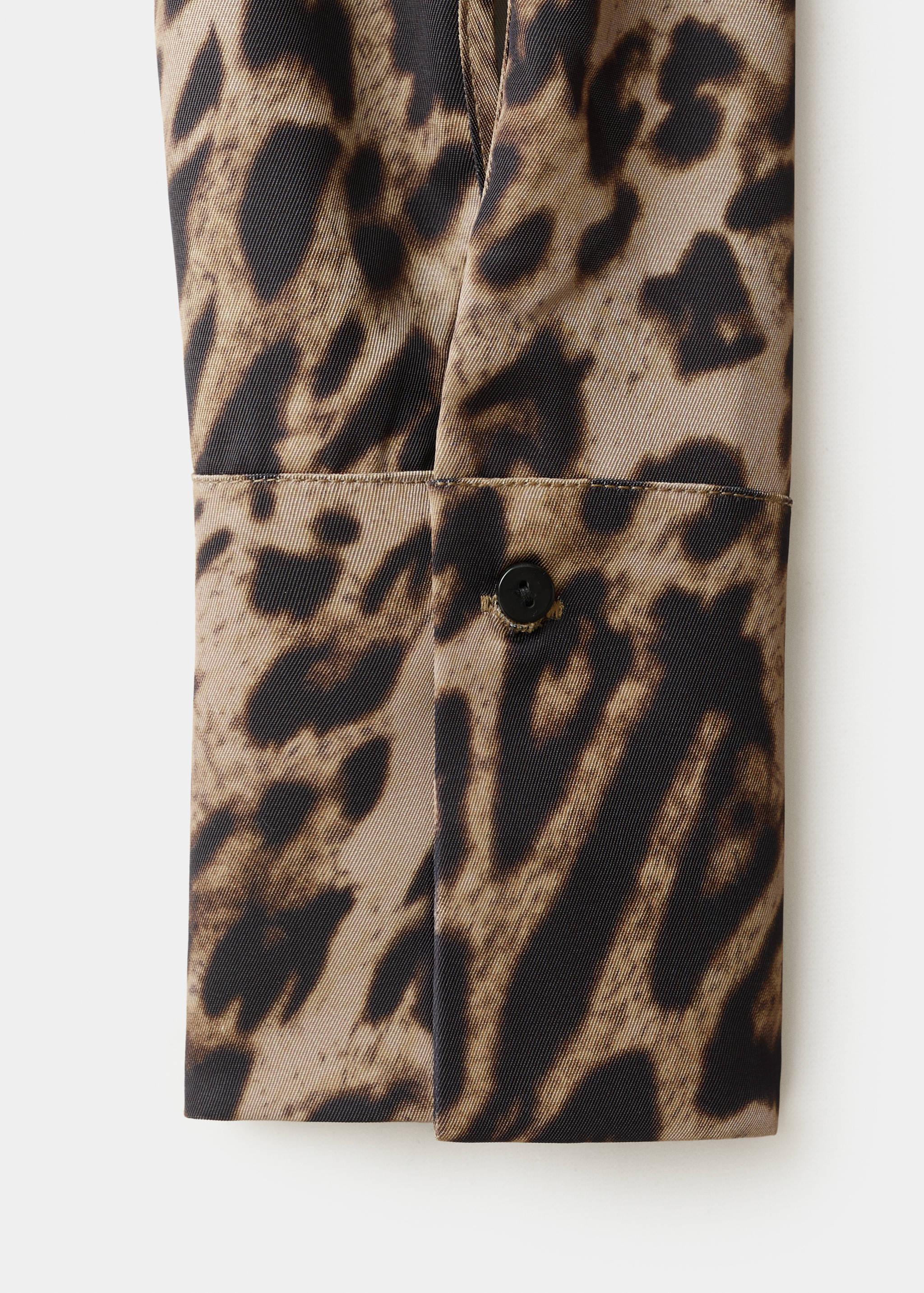 动物印花围巾装饰上衣 - null