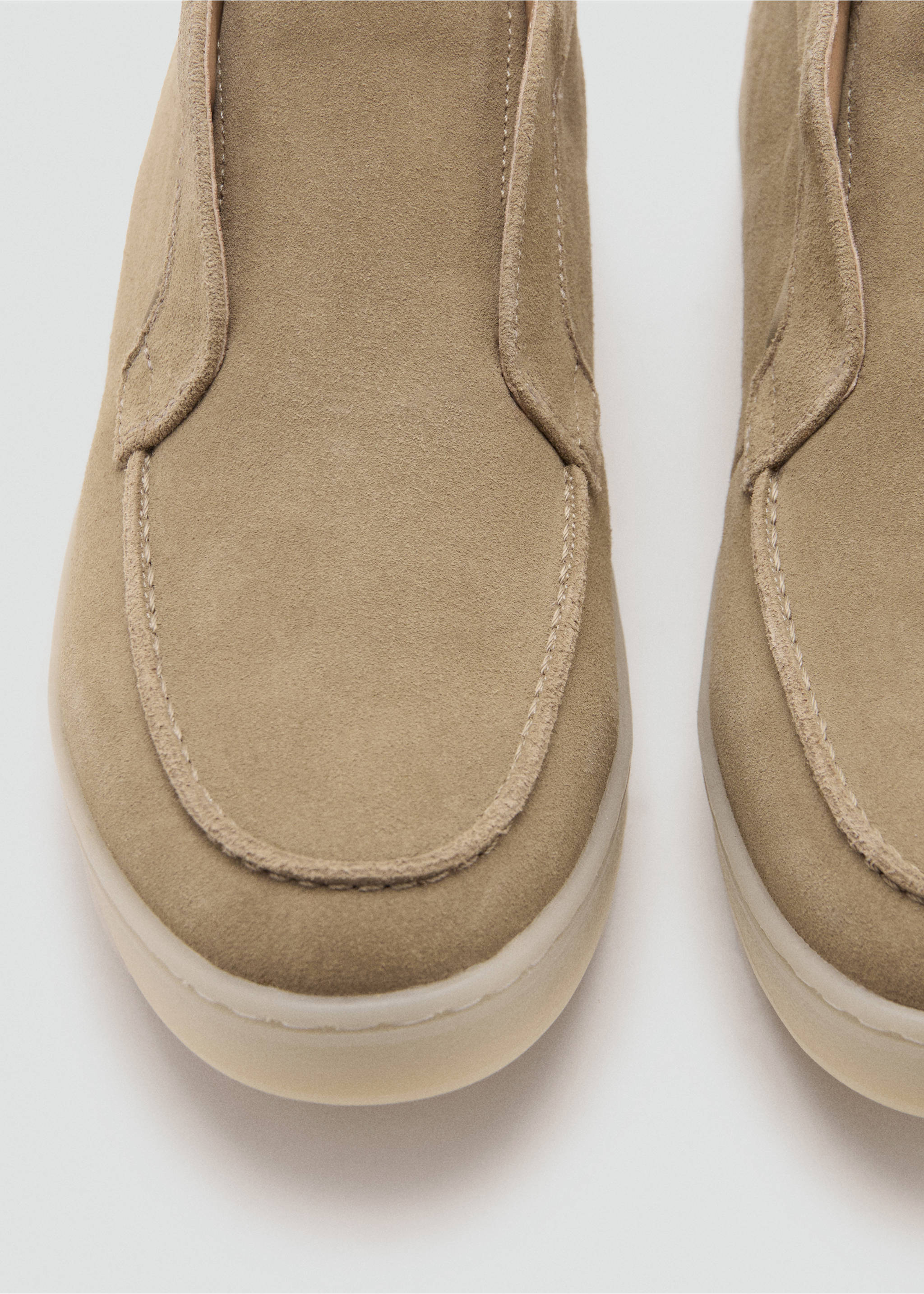 Bottines baskets cuir suédé - Détail de l'article 2, Sable. Ref: 27081266-00.