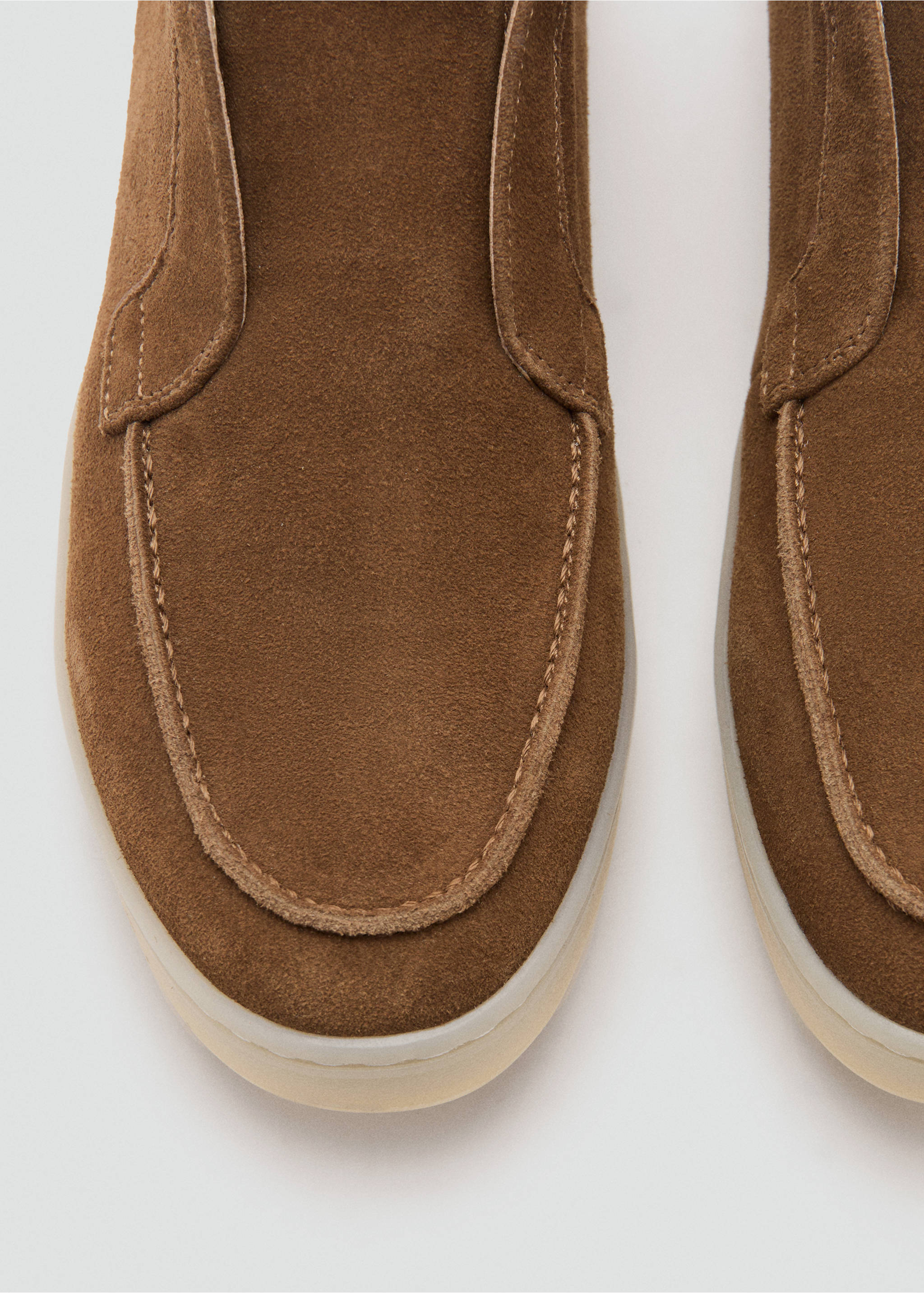 Bottines baskets cuir suédé - Détail de l'article 2, Marron. Ref: 27081266-00.