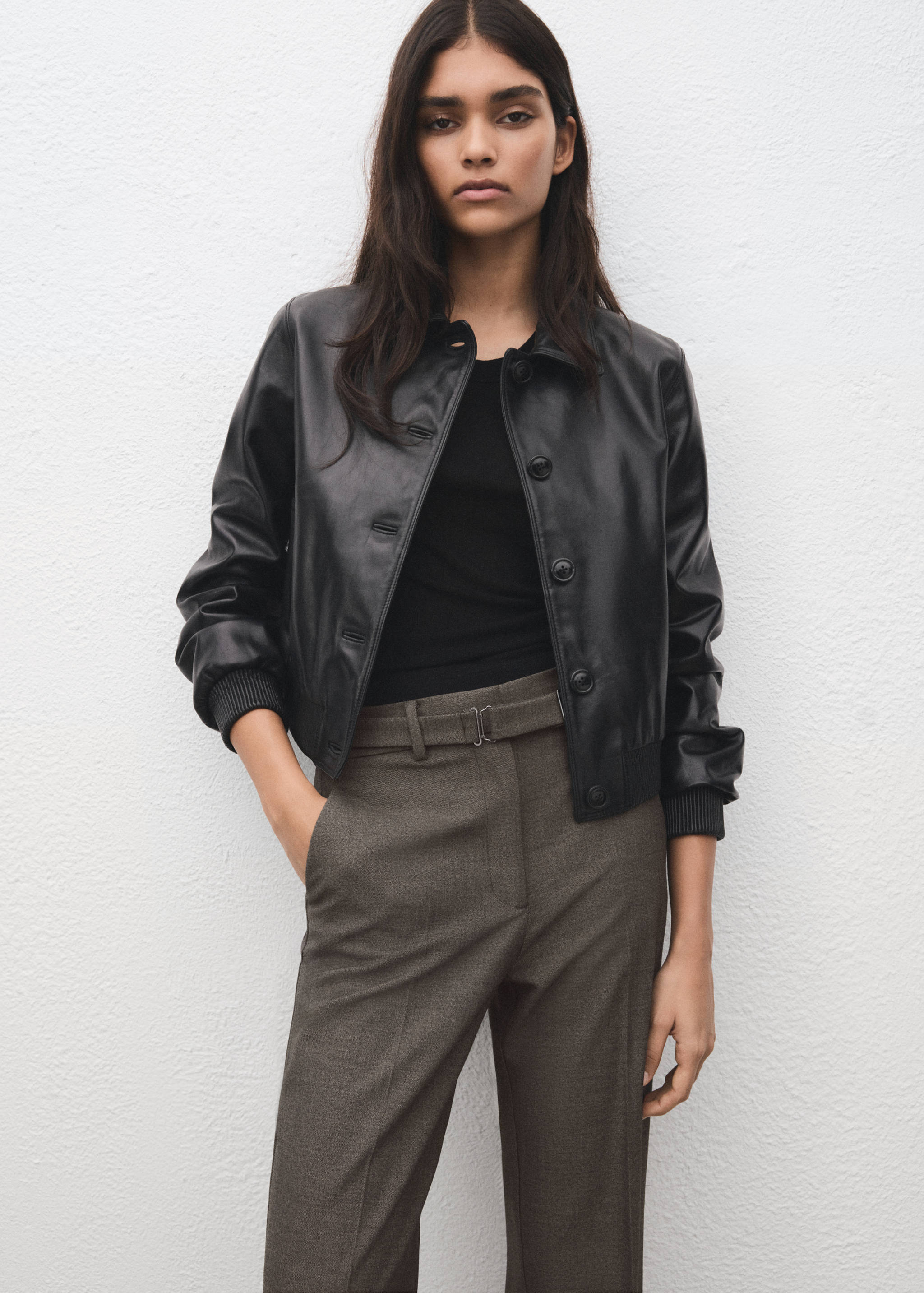 Belt straight-fit trousers - Details of the article 1