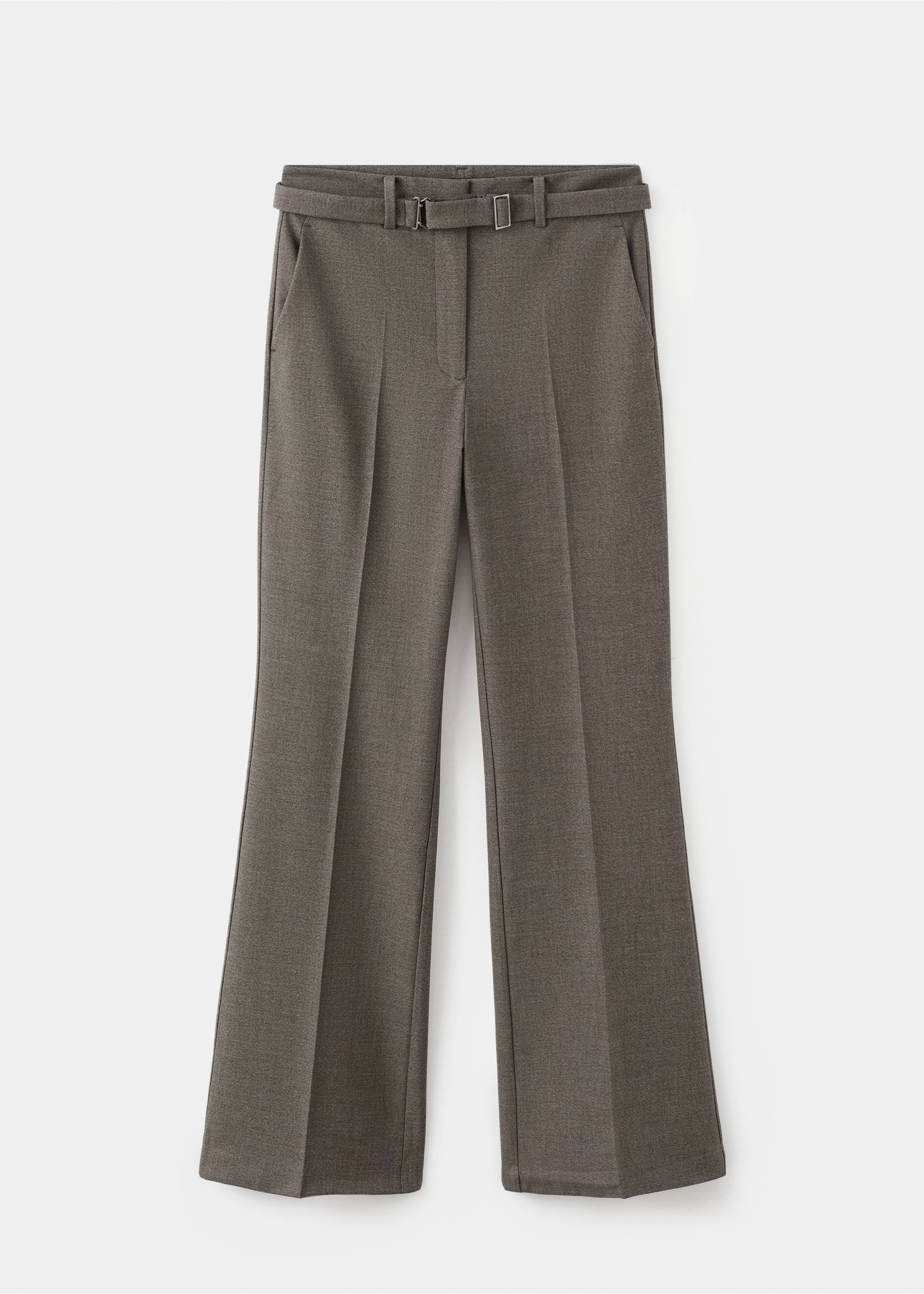 Belt straight-fit trousers - Article without model, Brown. Ref: 27081268-00.