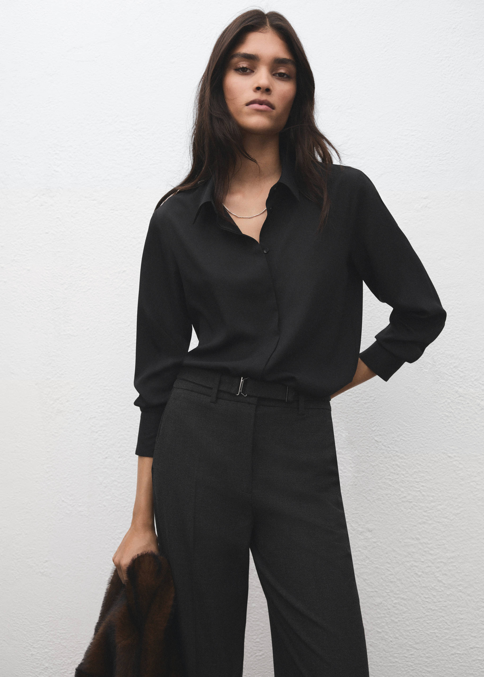 Belt straight-fit trousers - Details of the article 1