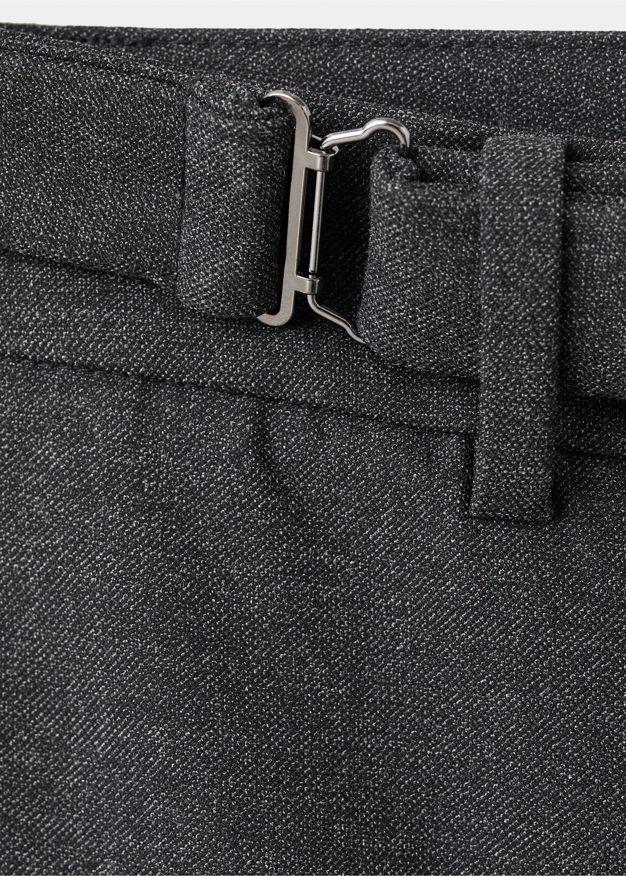 Belt straight-fit trousers - Details of the article 0, Grey. Ref: 27081268-00.