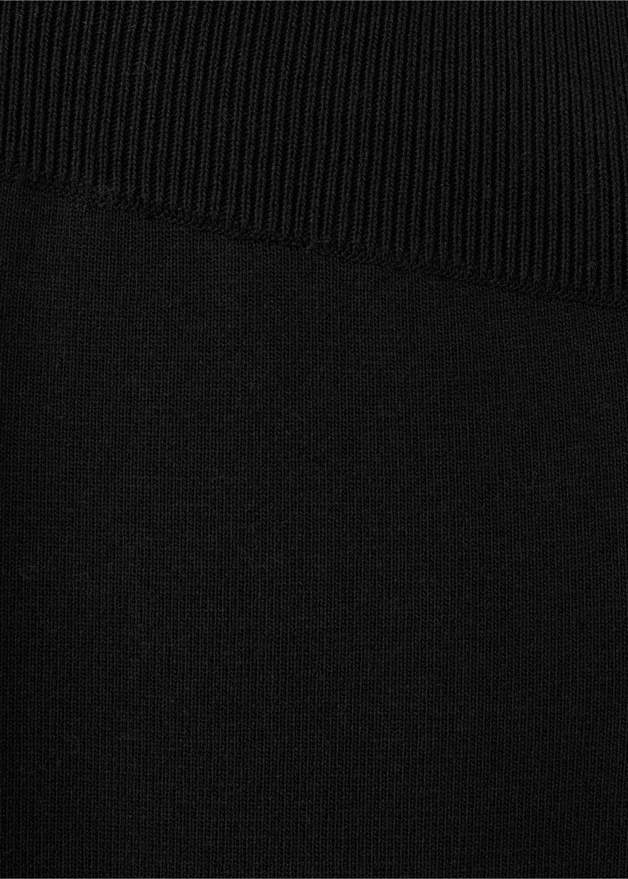 Side slit knit trousers - Details of the article 8, Black. Ref: 27081270-00.