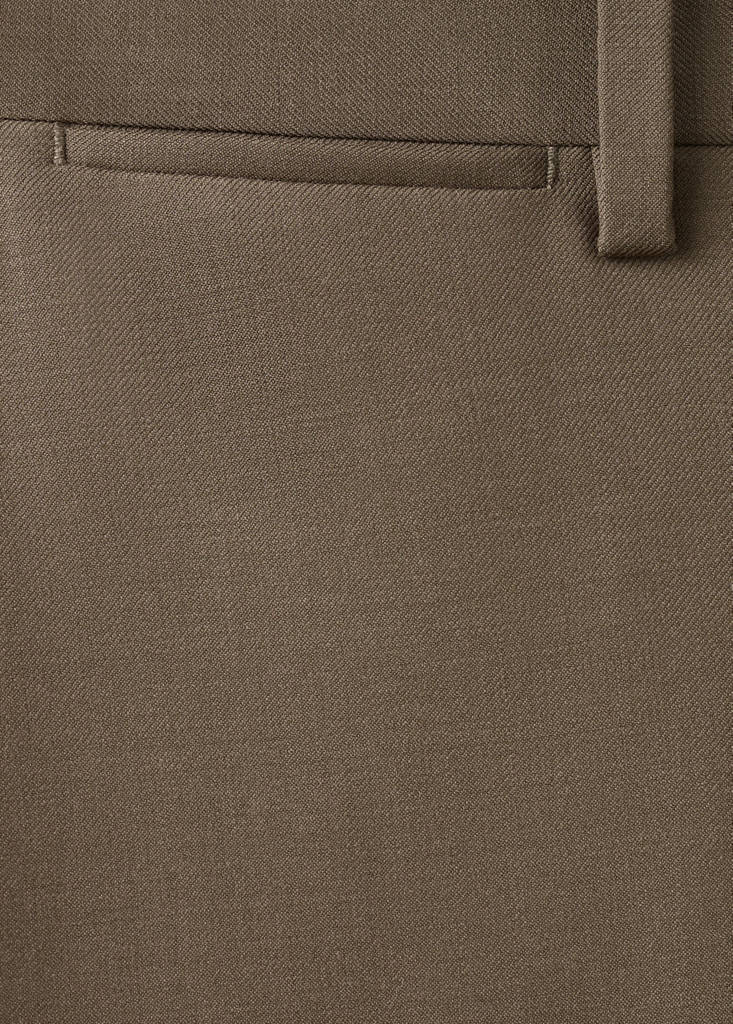 Turin 100% wool suit trousers — Brown