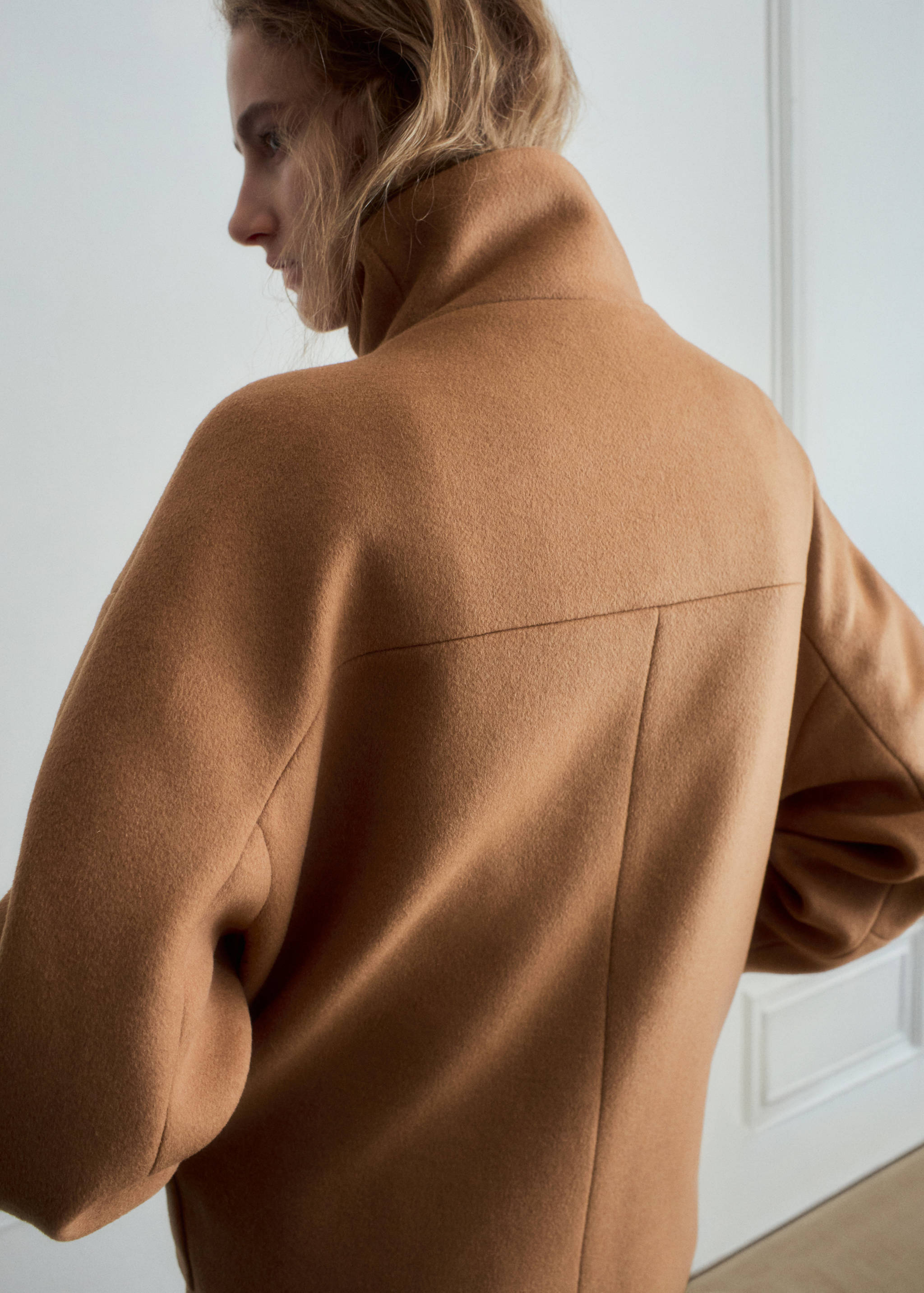 Wool-blend funnel-neck coat - Reverse of the article