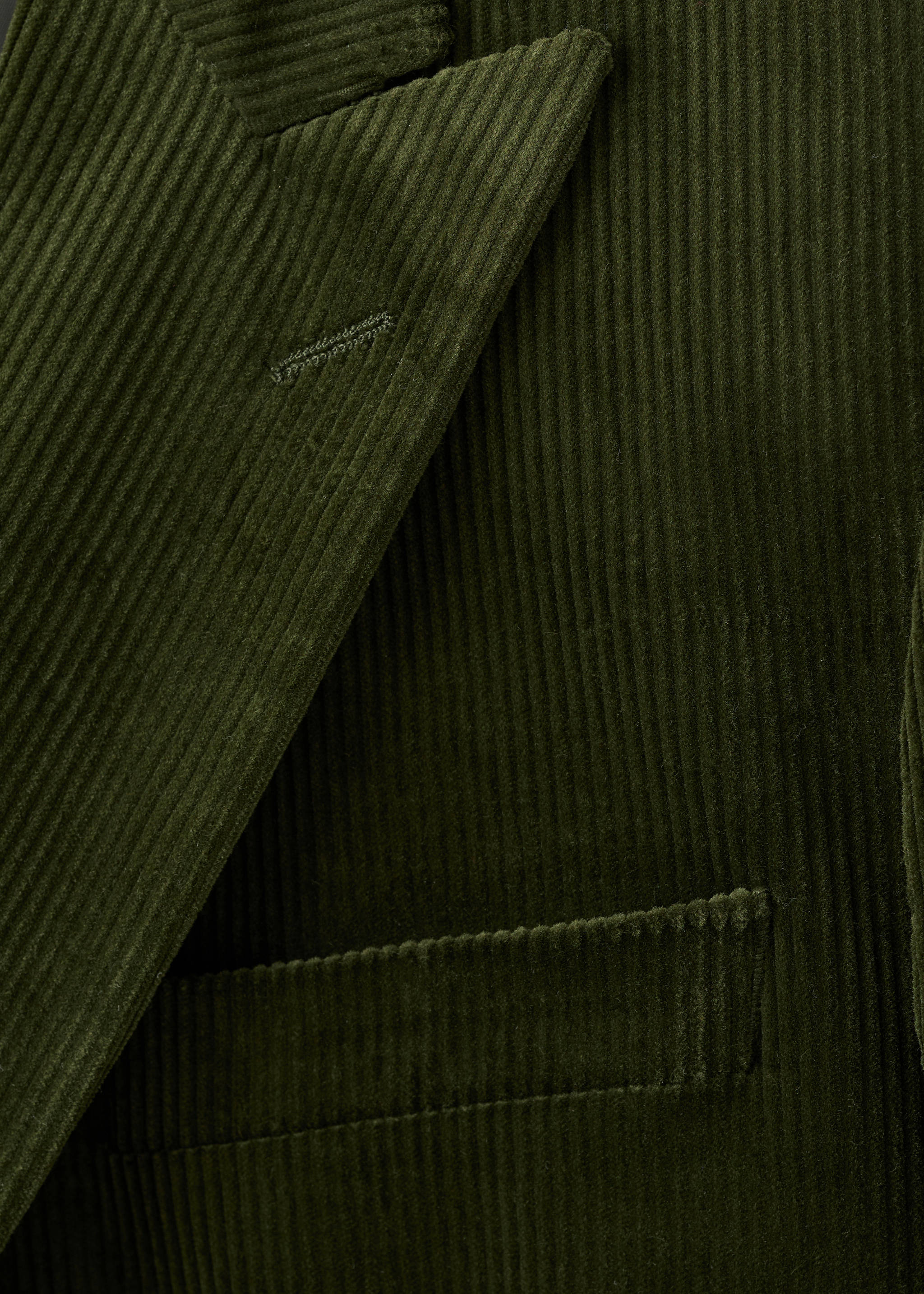Slim-fit double-breasted corduroy jacket - Details of the article 8