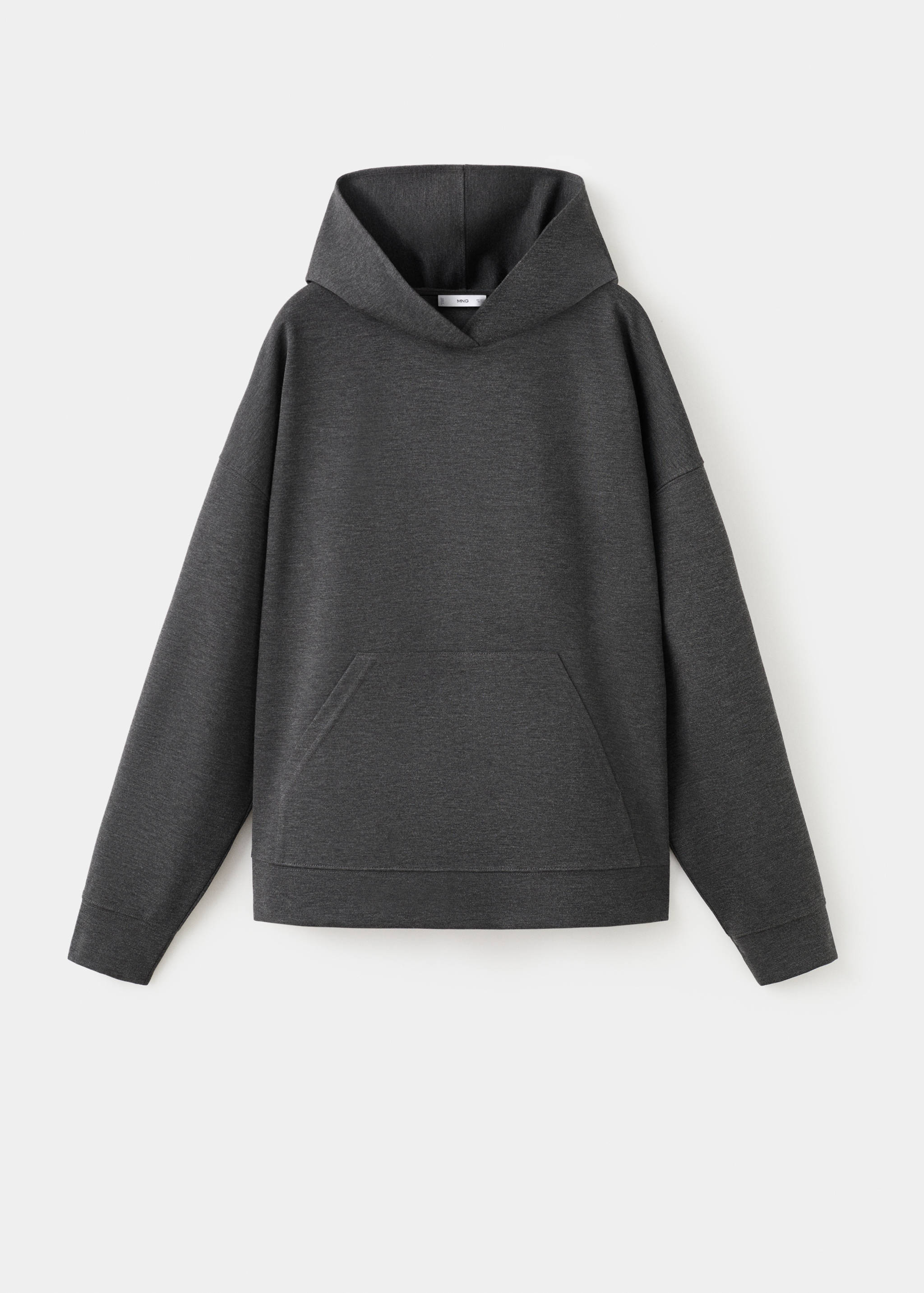 Speckled knitted sweatshirt with hood - Article without model