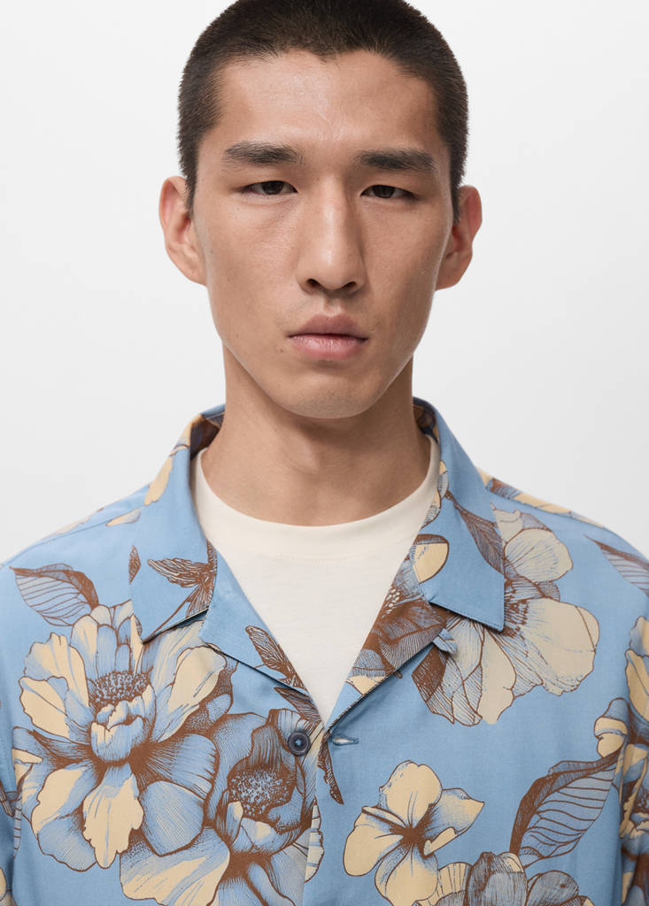 Short sleeve fluid shirt — Sky Blue