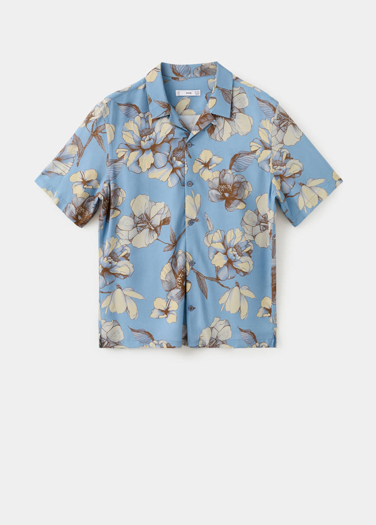 Short sleeve fluid shirt — Sky Blue