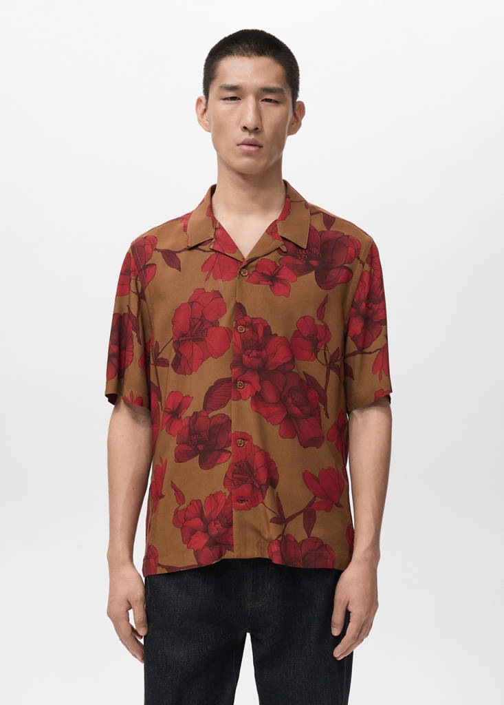 Short sleeve fluid shirt — Red