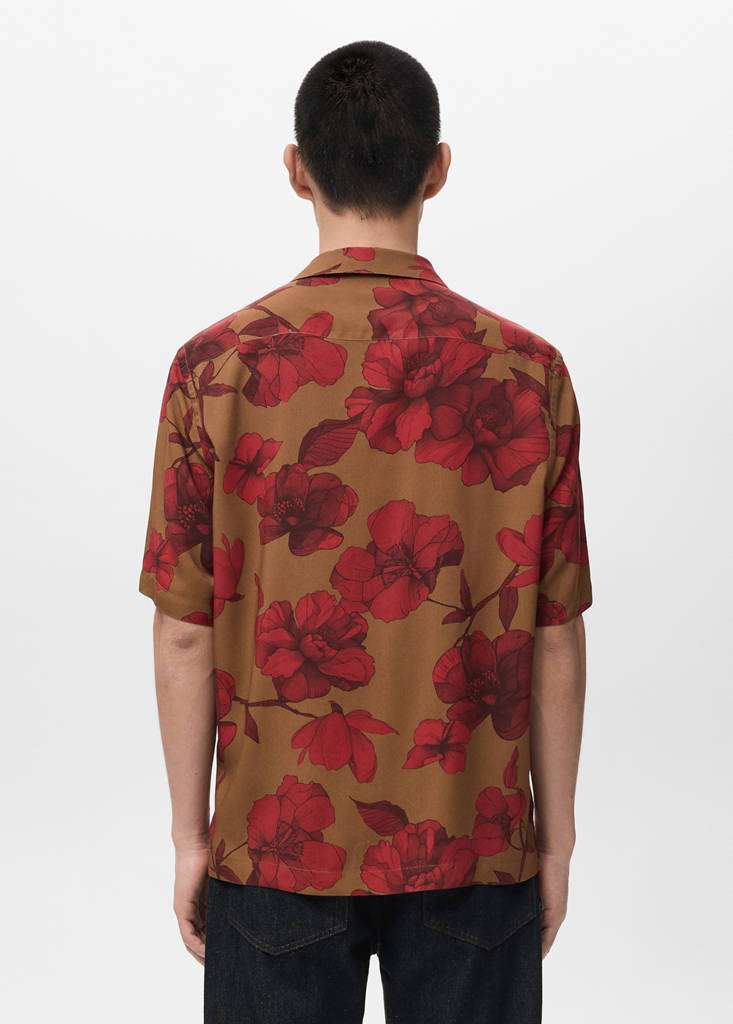Short sleeve fluid shirt — Red