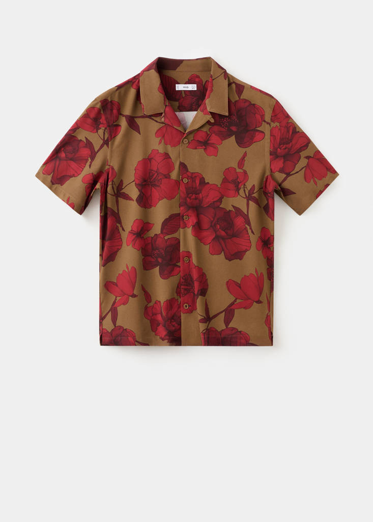 Short sleeve fluid shirt — Red