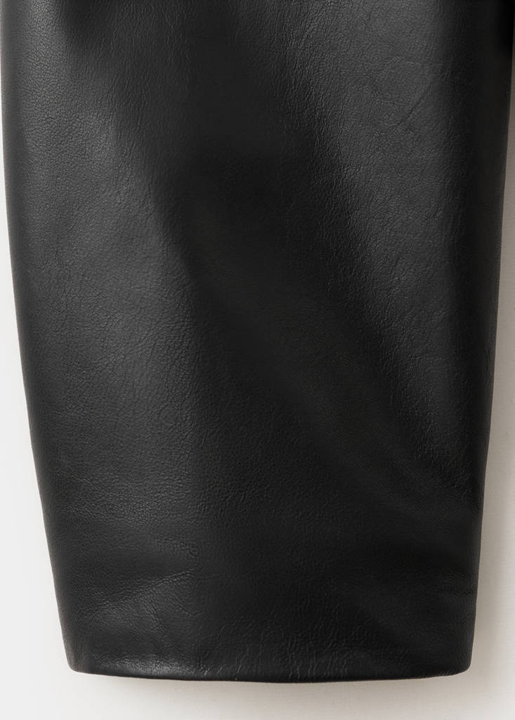 Leather biker jacket — Black